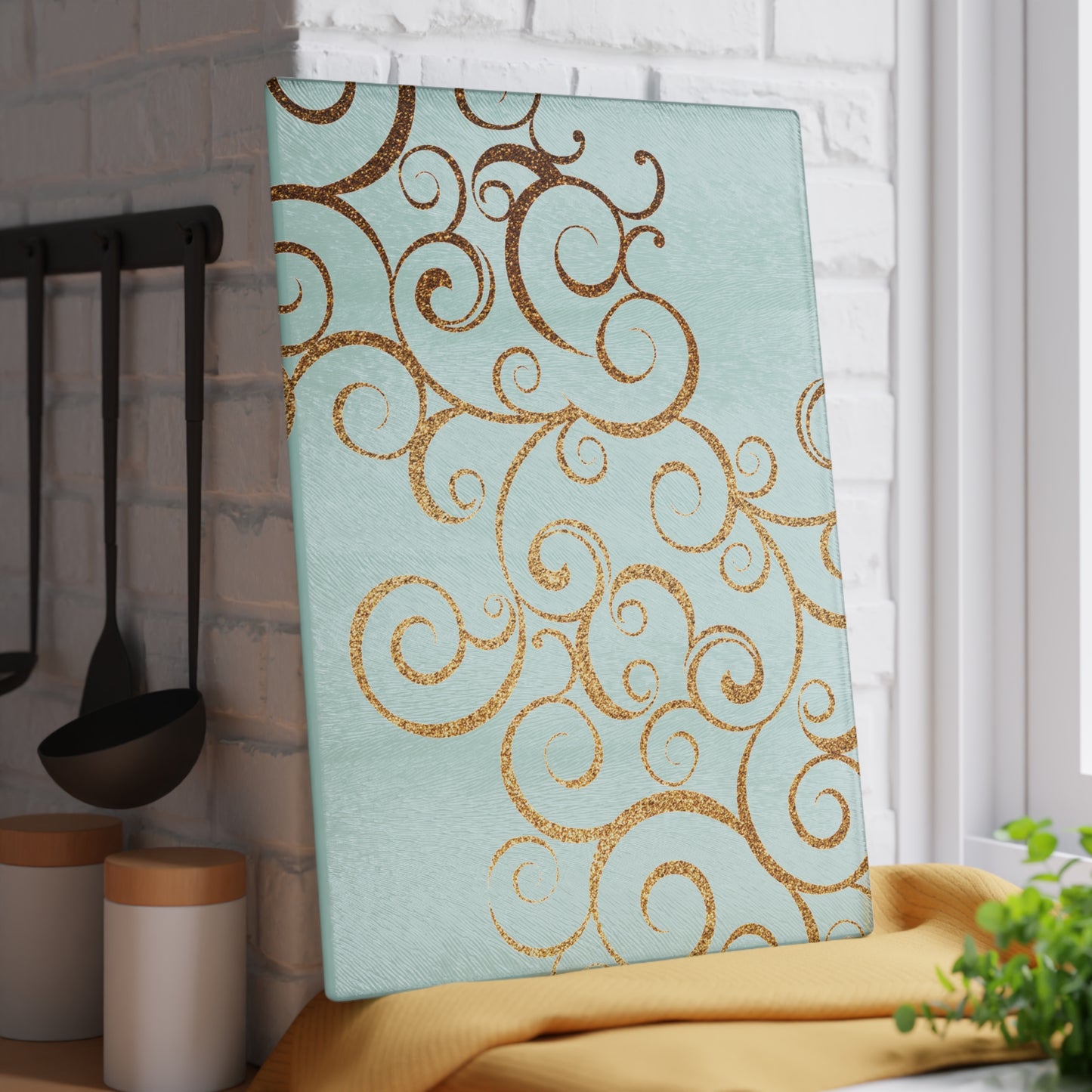 Elegant Swirl Glass Cutting Board | Kitchen Decor, Housewarming Gift, Baking Accessory, Wedding Gift, Unique Kitchen Gift
