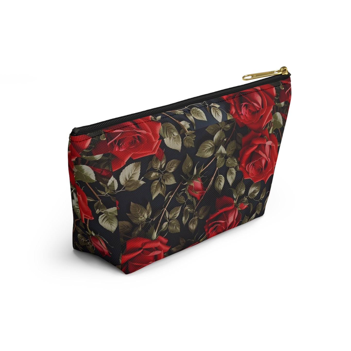 Elegant Floral Accessory Pouch | Makeup Bag, Travel Organizer, Gift for Her, Rose Design, Toiletry Case, Cosmetic Pouch