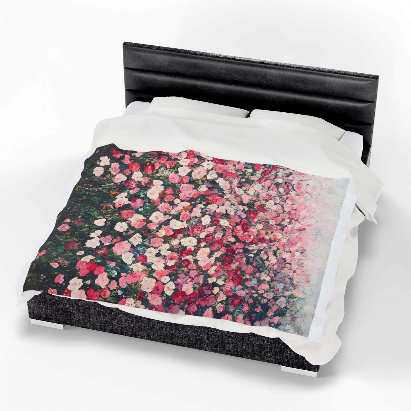 Floral Velveteen Plush Blanket, Cozy Home Decor, Gift for Her, Birthday Present, Ideal for Relaxing and Snuggling