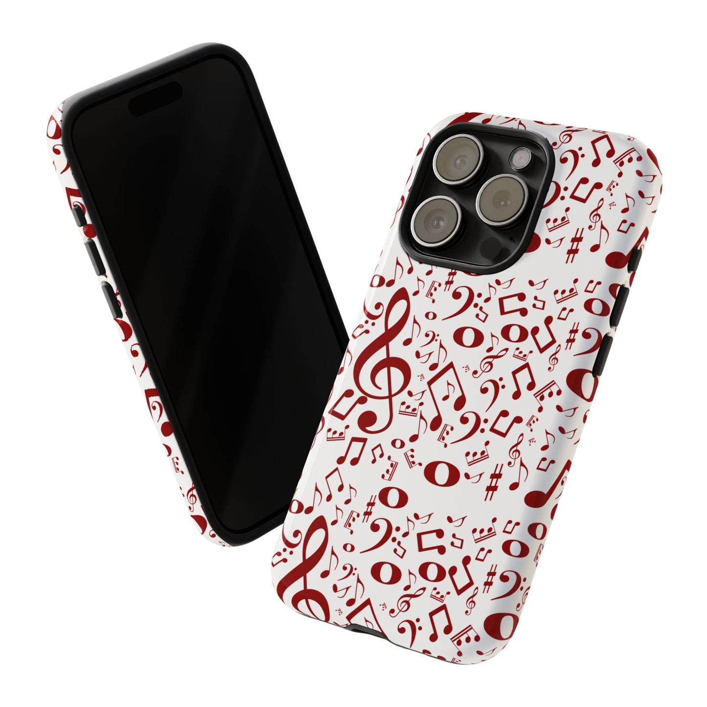Musical Note Phone Case, Tough iPhone Cover, Gift for Musicians, Customizable, Music Lover's Accessory, Durable Phone Protection