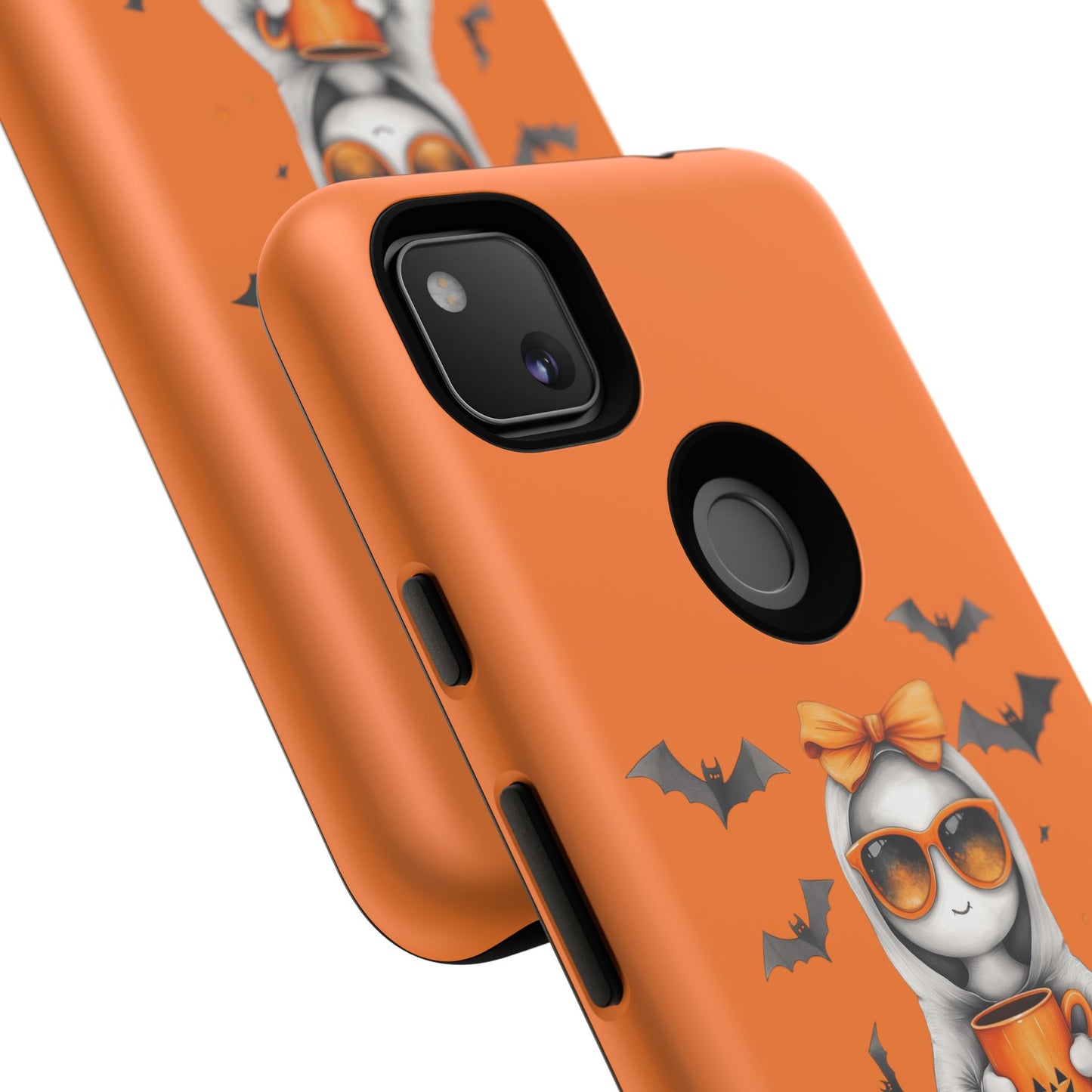 Halloween Ghost Phone Case, Cute Cat Ghost Case, Autumn Phone Cover, Spooky Season Gift, Trick or Treat Case