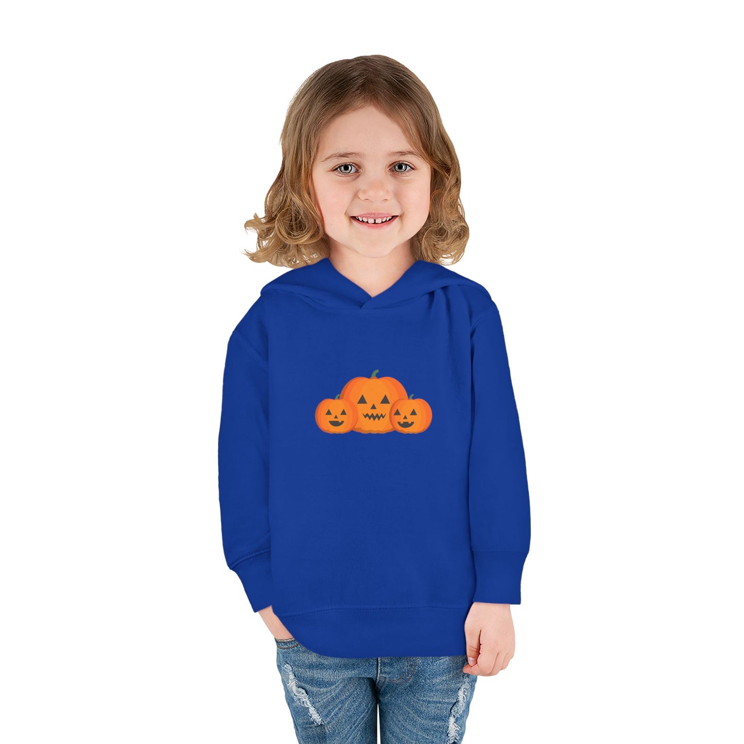 Halloween Pumpkin Toddler Hoodie, Cozy Autumn Wear, Kid's Holiday Sweatshirt, Fall Outfit, Trick-or-Treat Apparel