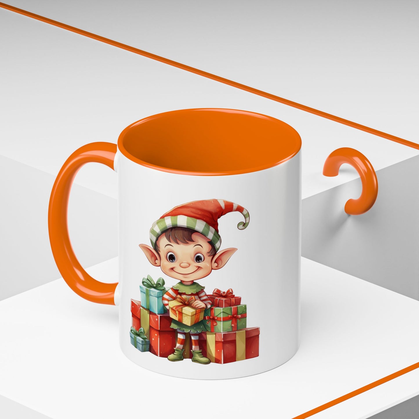 Holiday Elf Coffee Mug - Festive Gift Mug, Christmas Decor, Cute Elf Mug, Coffee Lover Gift, Winter Holiday Drinkware