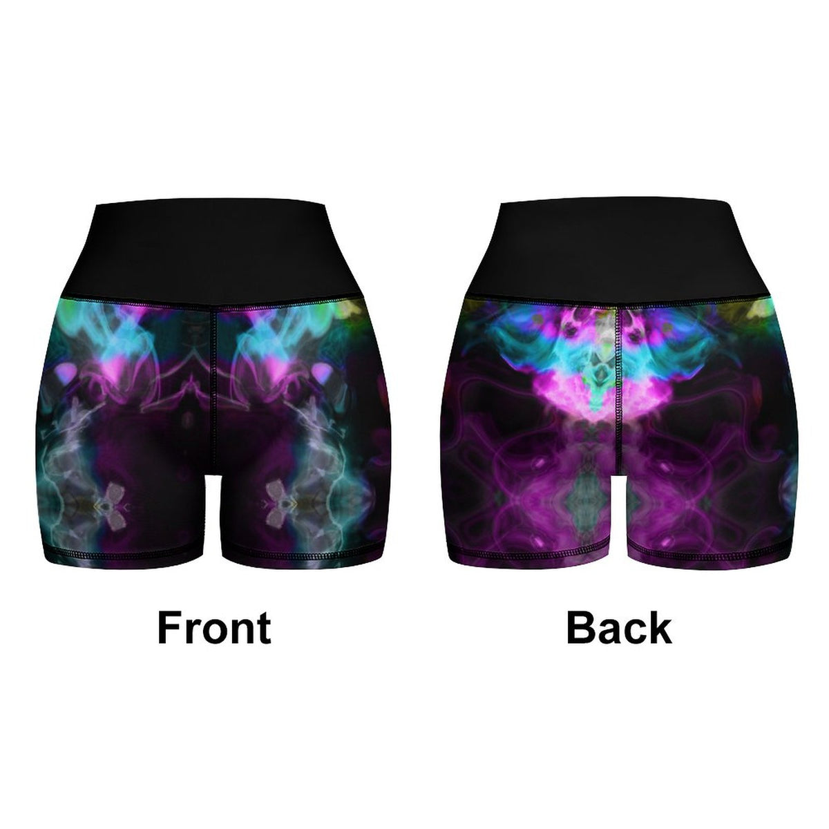 Workout Yoga Set - Black Teal and Pink