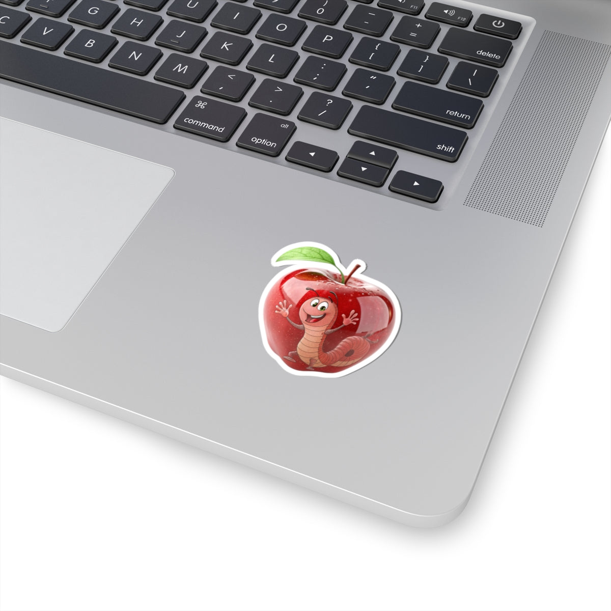 Whimsical Apple Worm Kiss-Cut Stickers - Cute Decals for Laptops, Scrapbooking, Journals, Kids’ Crafts, Party Favors
