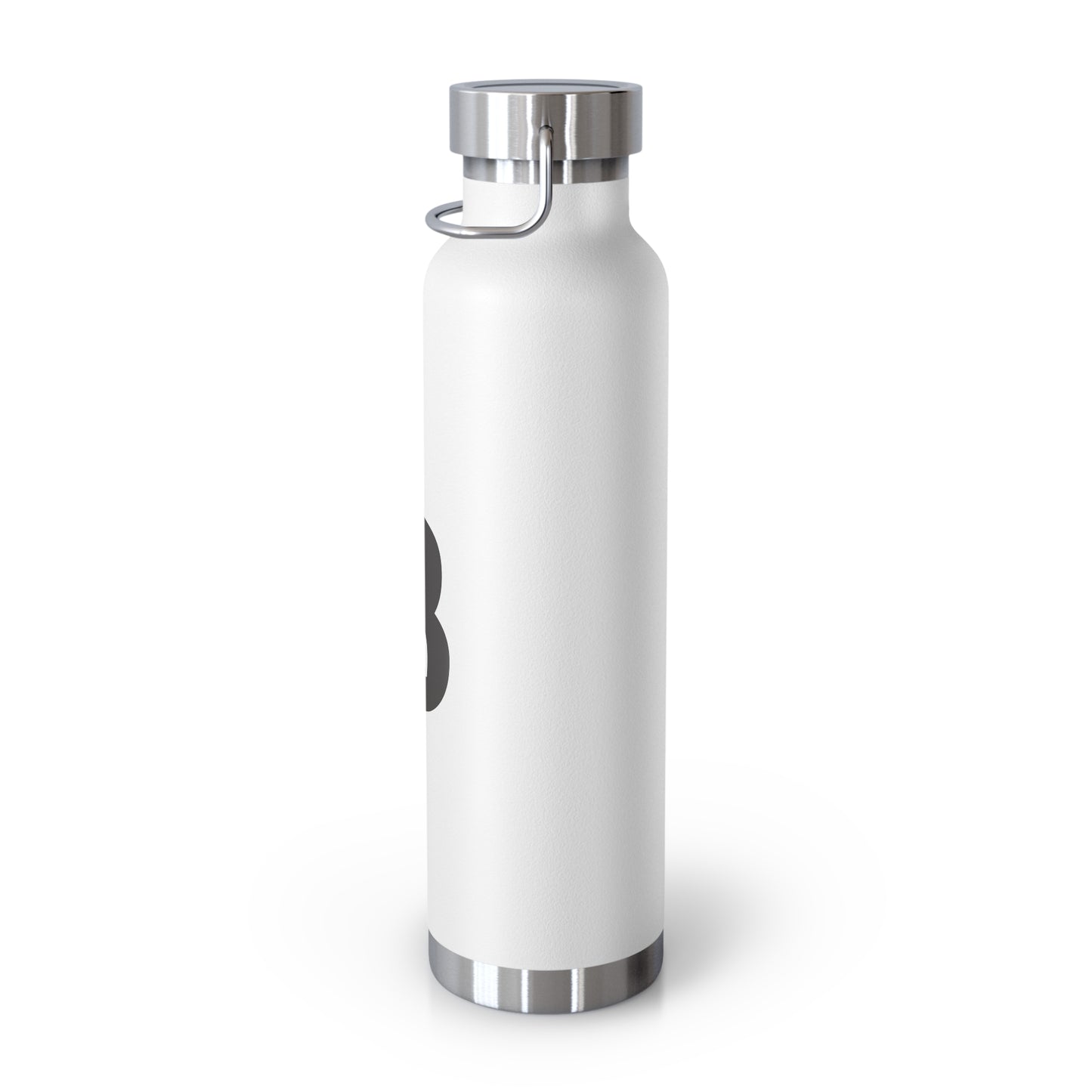 Personalized Copper Insulated Water Bottle, 22oz - "B" Custom Monogram, Travel Mug, Fitness Bottle, Hydration Gift, Eco-Friendly