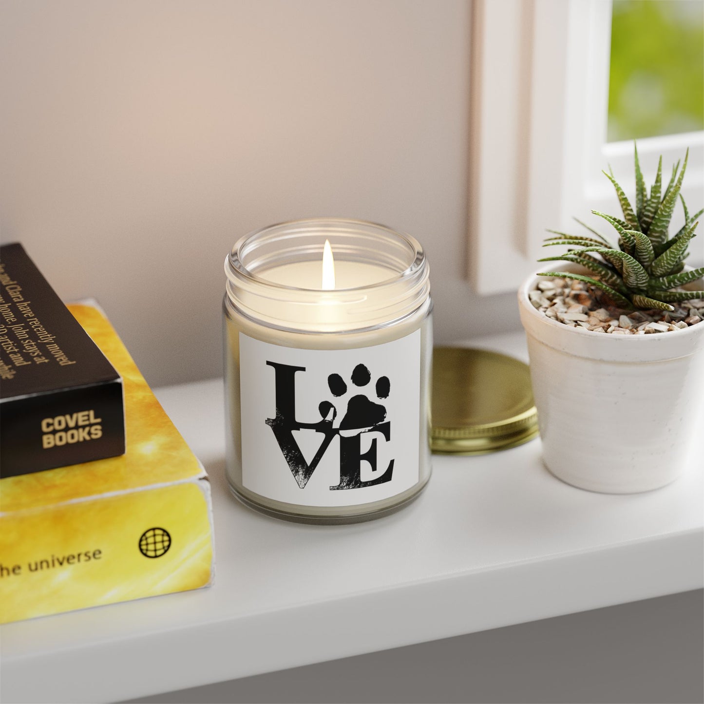 Pet Love Scented Candles - Coconut Apricot Wax for Dog Lovers, Gift for Pet Owners, Home Decor, Cozy Atmosphere, Valentine's Day