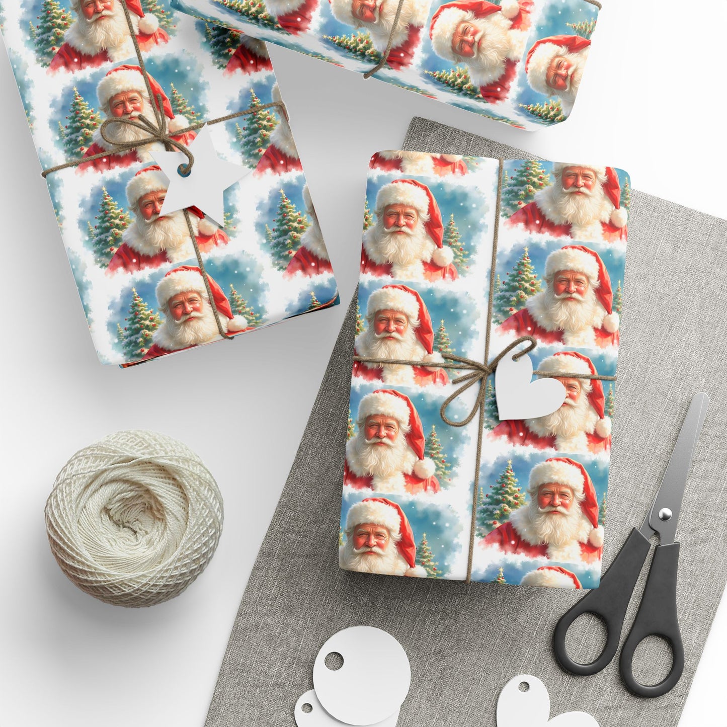 Festive Wrapping Paper | Holiday Gift Wrap, Christmas Decor, Santa Print, Eco-Friendly Wrap, Party Supplies