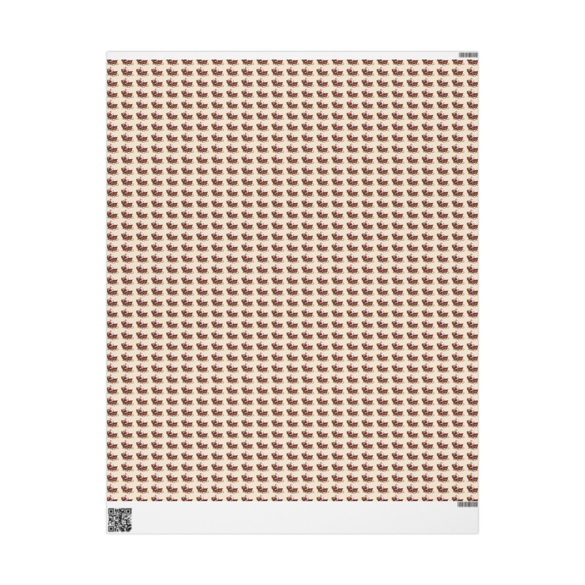 Vintage Santa Gift Wrapping Paper Roll — Holiday Present Wrap
