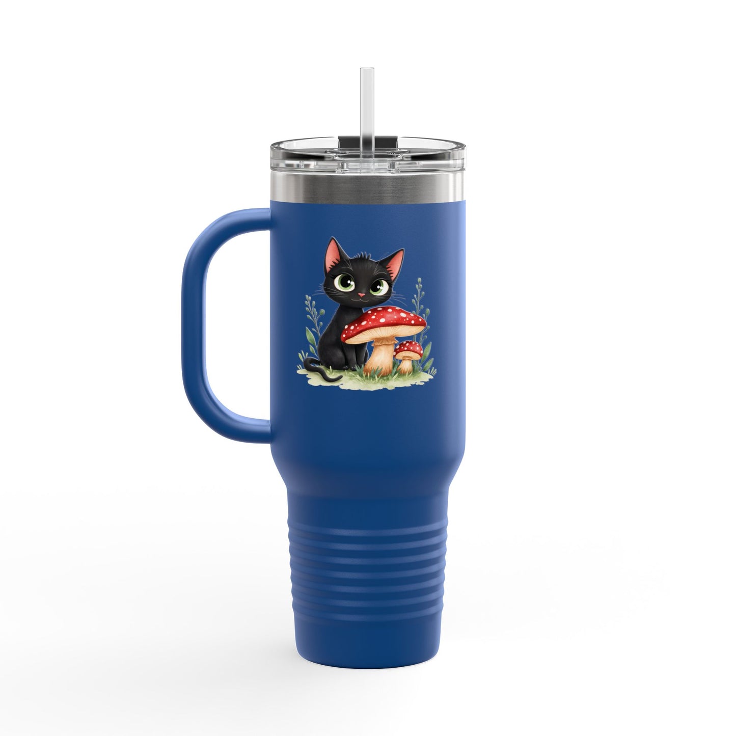 Cute Cat & Bunny Insulated Travel Mug - 40oz Drink Holder for Coffee, Tea, Gifts, Animal Lover, Travel