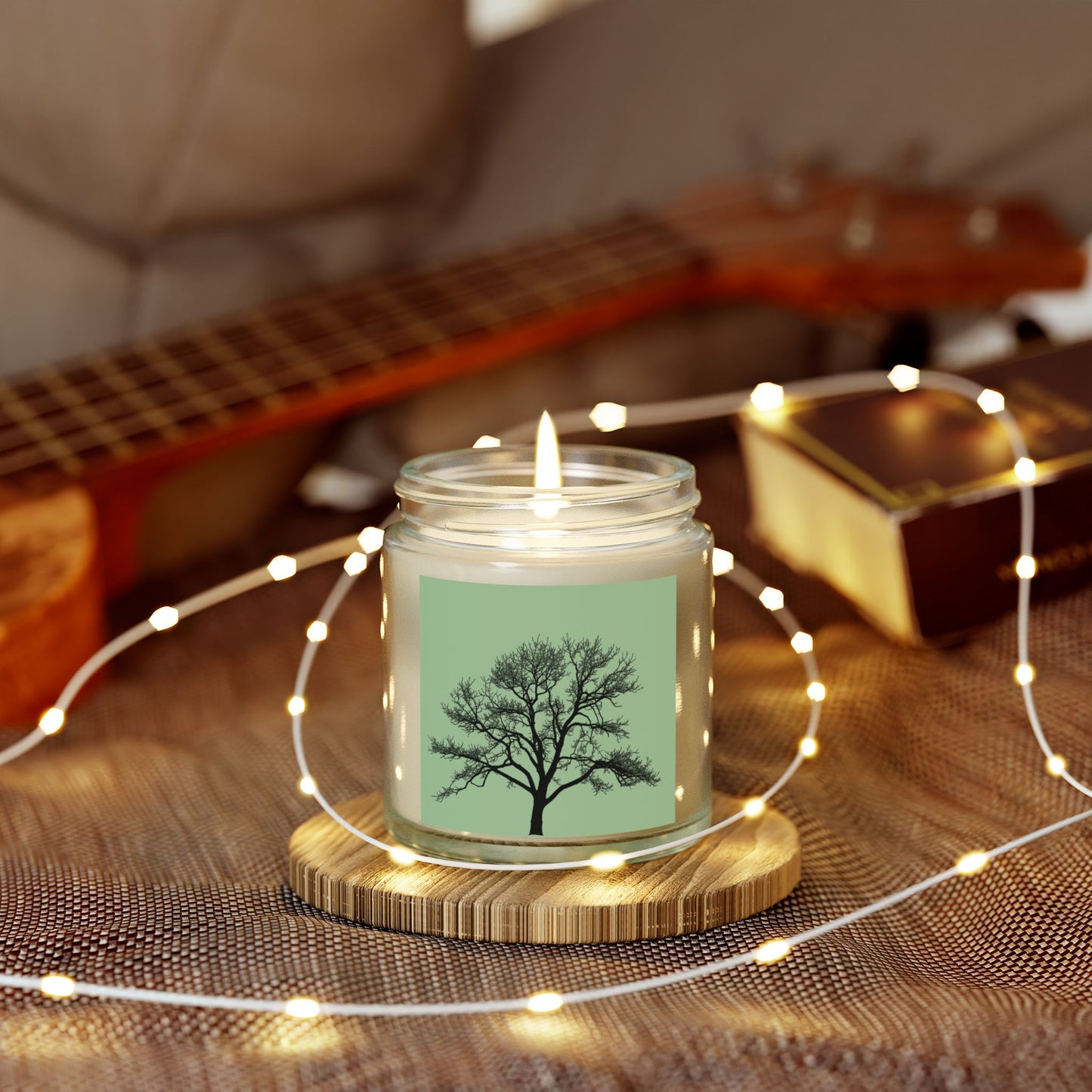 Nature-Inspired Scented Candles, Eco-Friendly Coconut Apricot Wax, Tree Design for Relaxation, Home Decor, Gift for Any Occasion