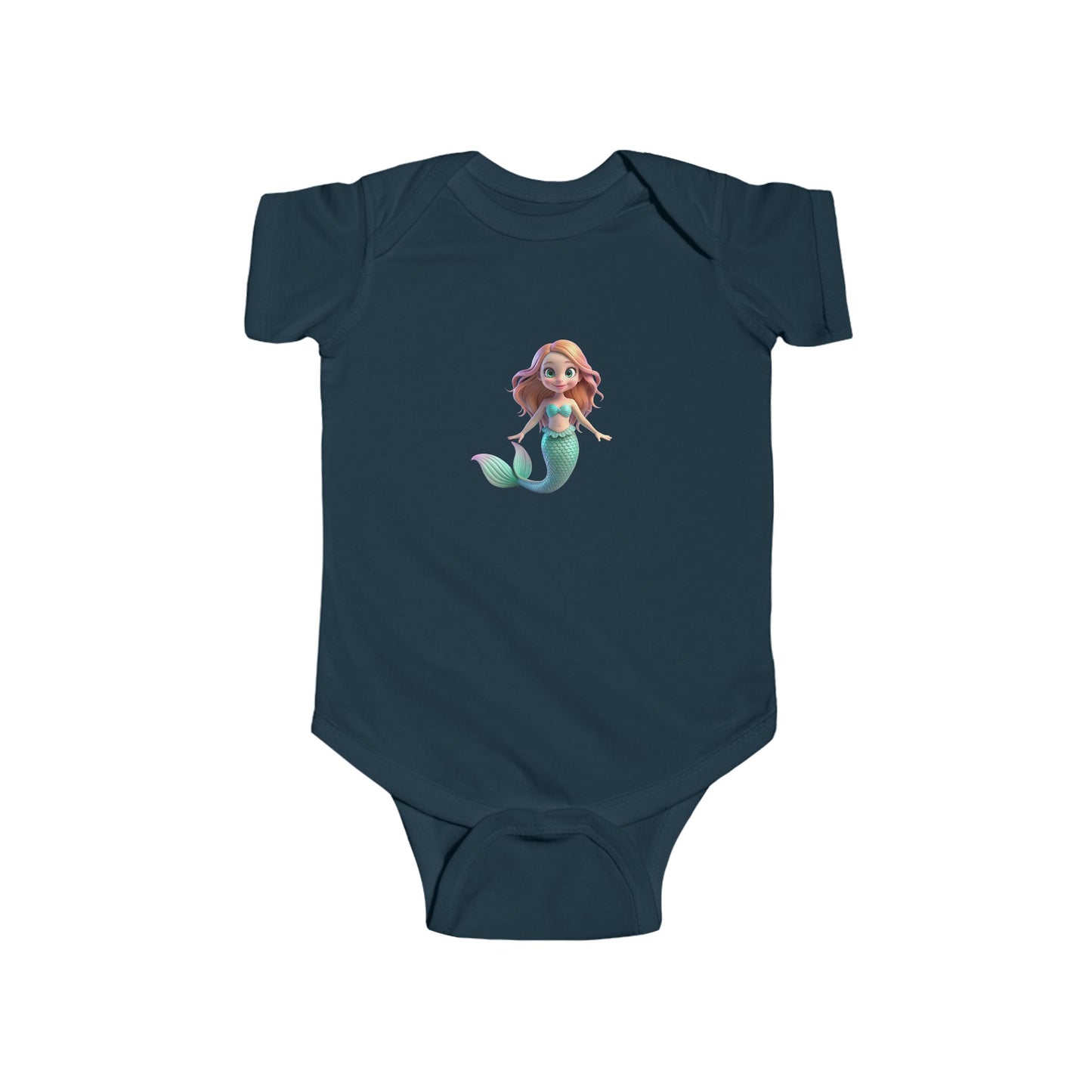 Mermaid Infant Bodysuit, Cute Baby Outfit, Shower Gift, Whale Fantasy, Summer Beach Wear, Toddler Gift, Playful Baby Clothes