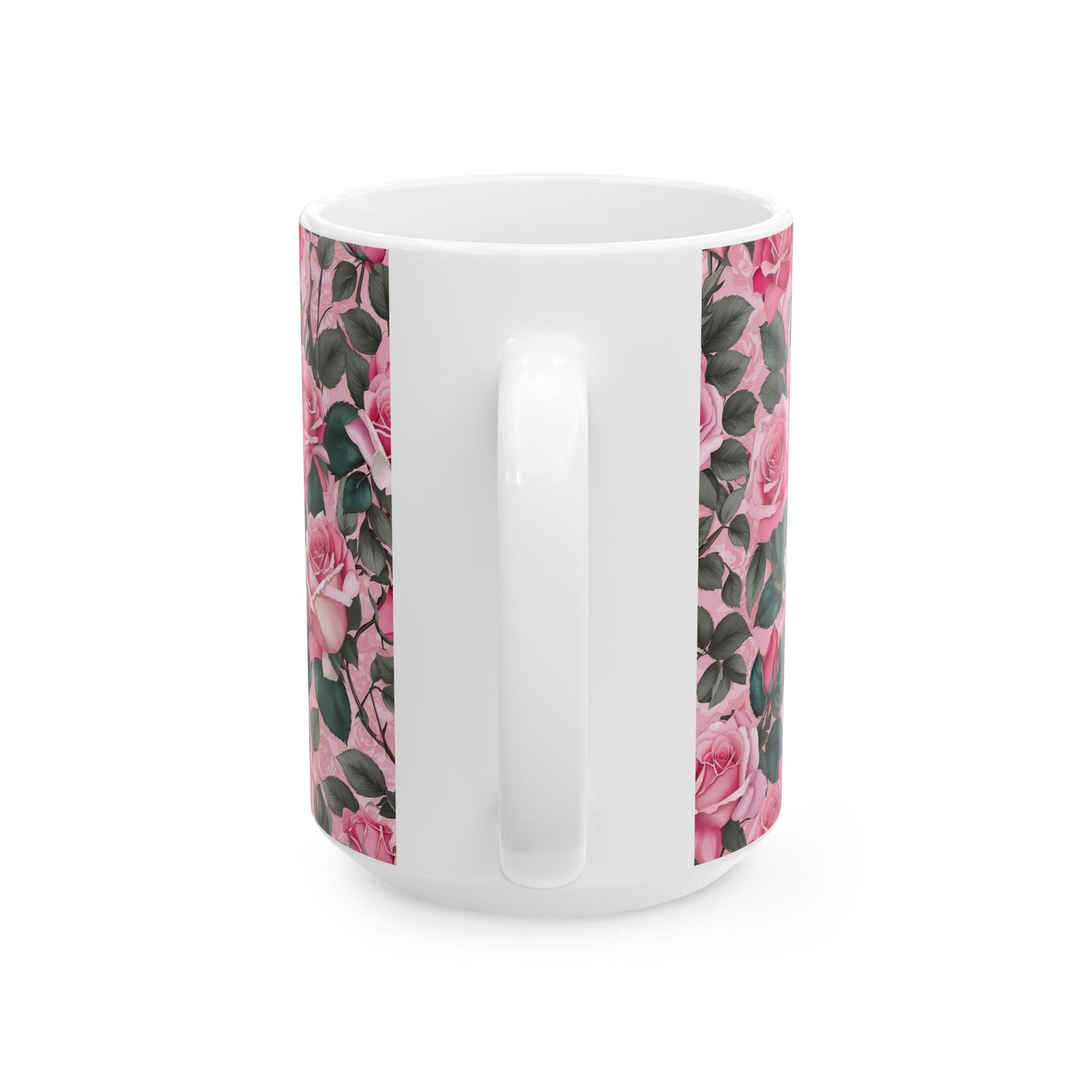 Floral Rose Ceramic Mug - Perfect Gift for Coffee Lovers, Tea, Mother's Day, Birthday, Home Decor, Kitchenware
