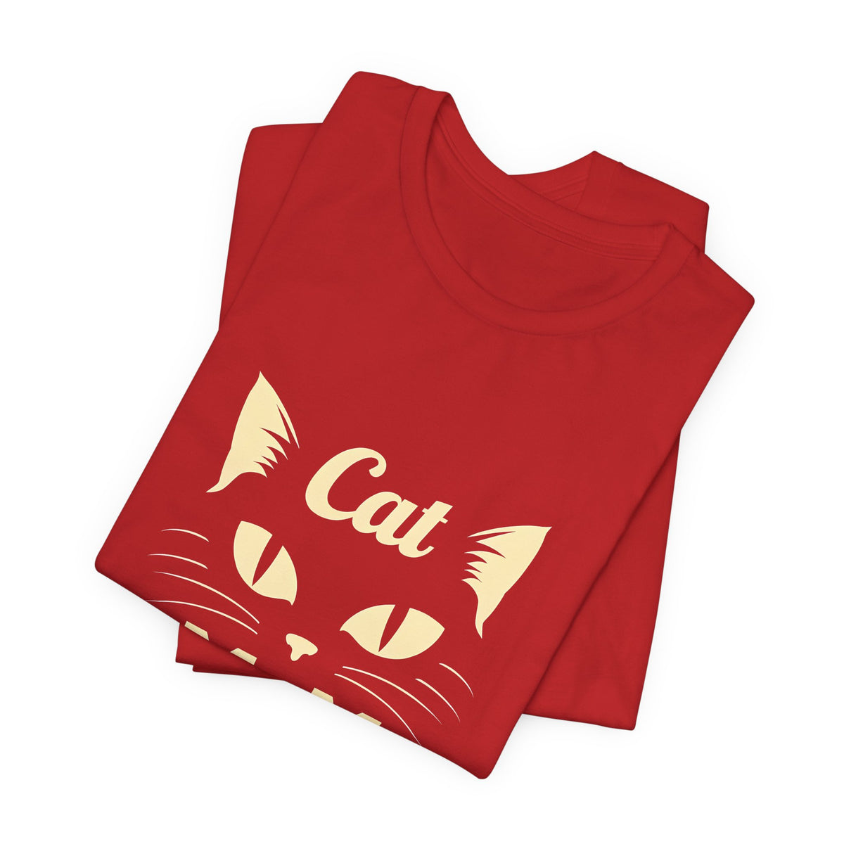 Cat Mom T-Shirt — Cute Cat Face Graphic Tee for Cat Lovers