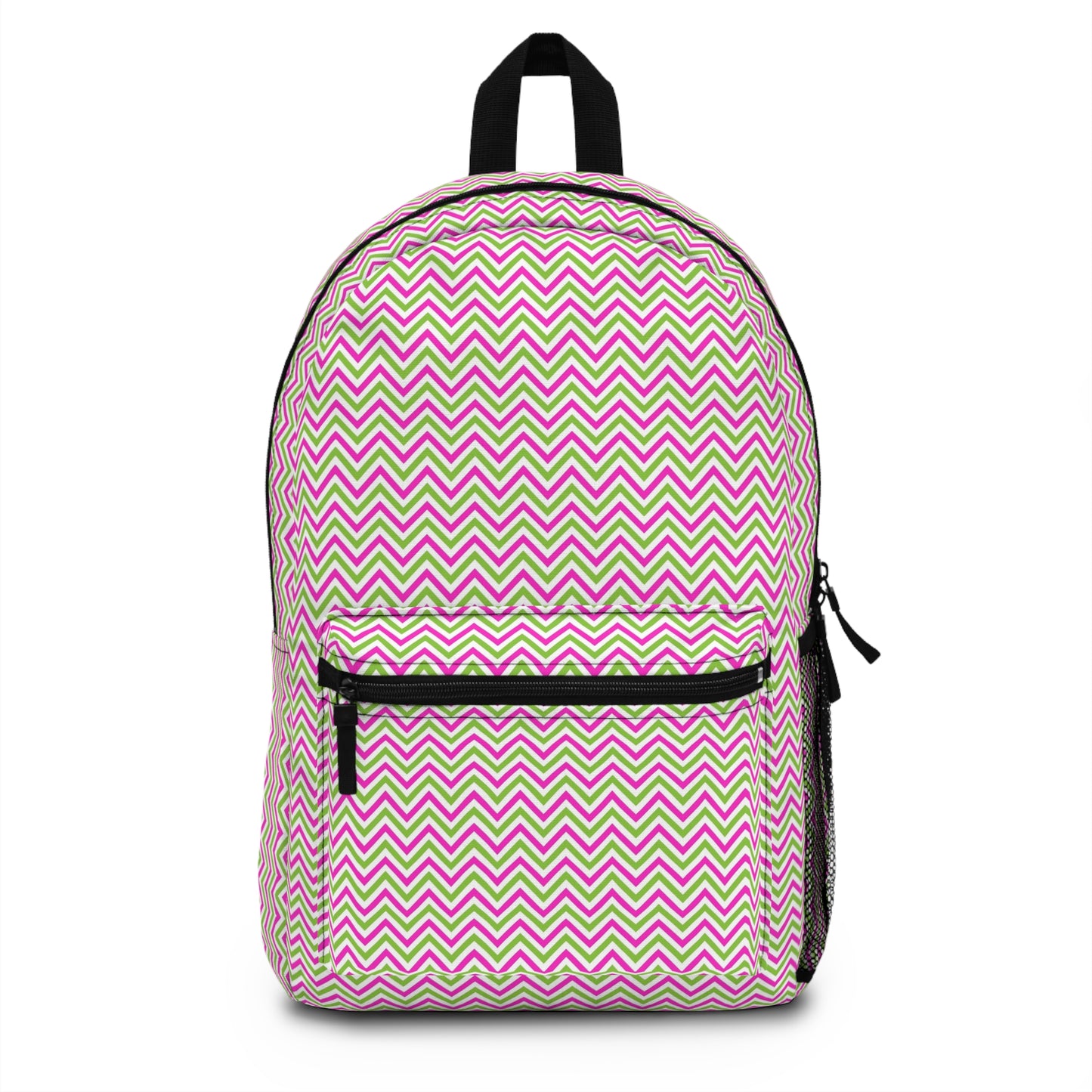 Vibrant Chevron Pattern Backpack | Trendy School Bag, Fashionable Daypack, Gift for Students, Stylish Travel Companion, Chic Carryall