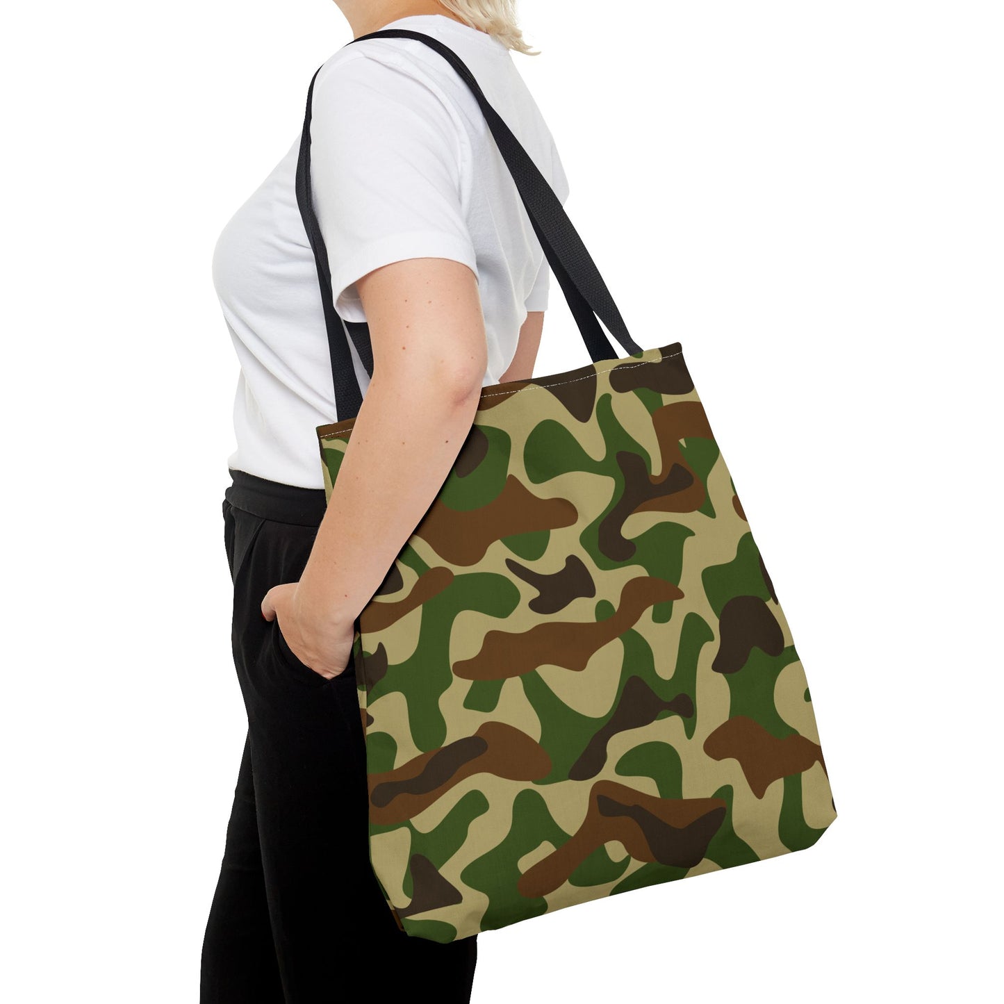 Camouflage Print Tote Bag, Stylish Shopping Bag, Everyday Use, Gym Tote, Eco-Friendly, Travel Accessory
