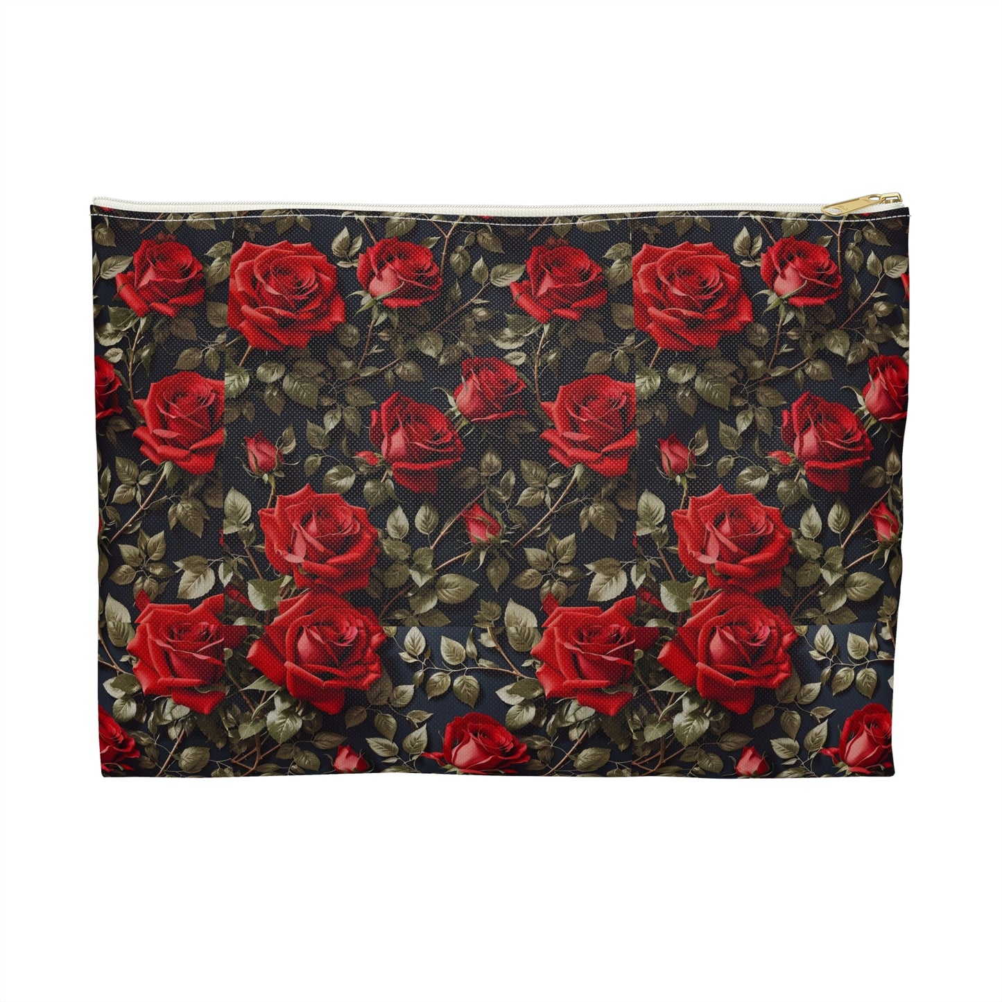 Elegant Floral Accessory Pouch | Perfect for Makeup, Travel, or Gifts | Rose Pattern Pouch for Women