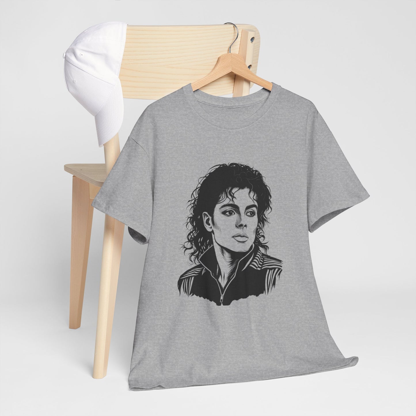 Michael Inspired Unisex Heavy Cotton Tee, Vintage Style Shirt, Retro Graphic Tee, Music Lover Gift, Unisex Casual Wear