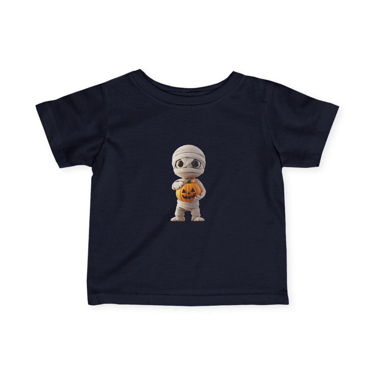 Cute Halloween Infant Tee with Mummy Design, Baby Shirt, Adorable Spooky Gift, Toddler Halloween Outfit, Pumpkin Tee for Kids