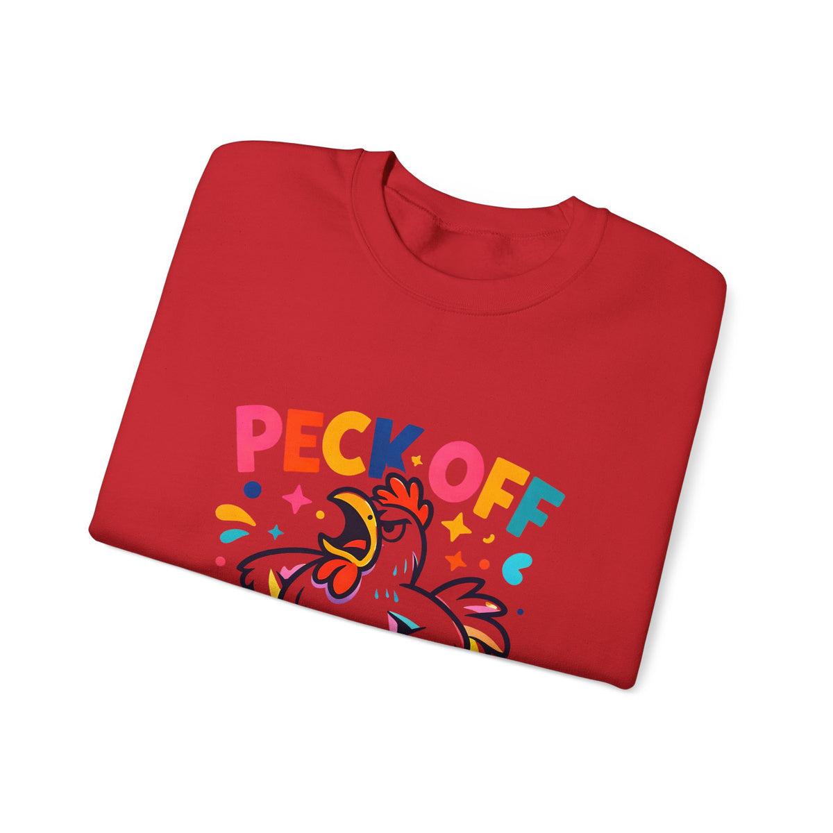 Peck Off Crewneck Sweatshirt – Funny Chicken Graphic Pullover
