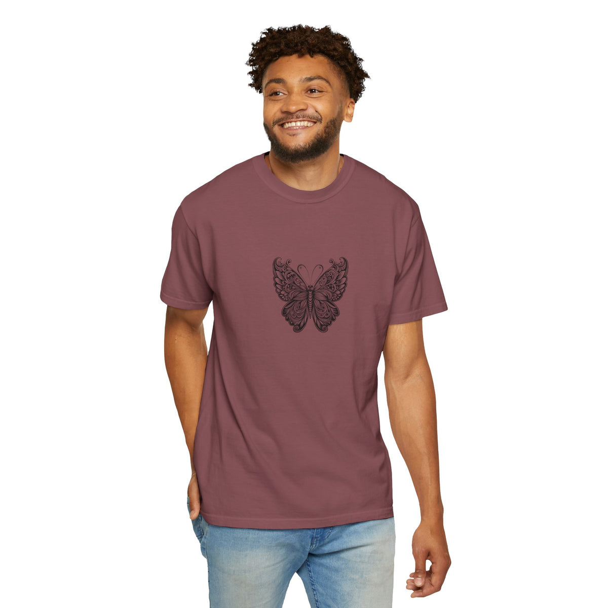 Bohemian Butterfly T-shirt, Unisex Clothing, Nature Inspired Tee, Gift for Her, Casual Wear, Summer Fashion