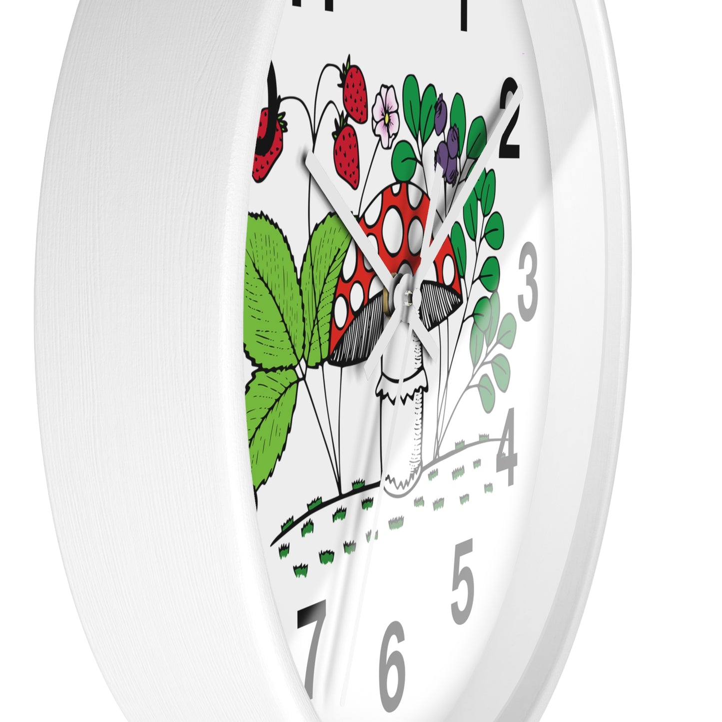 Whimsical Mushroom Wall Clock - Enchanting Home Decor, Boho Aesthetic, Unique Gift for Nature Lovers, Kids Room, Garden Theme