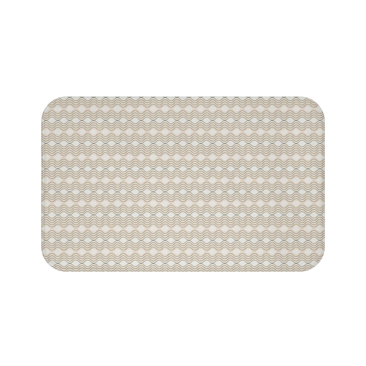 Stylish Bath Mat with Modern Wave Design, Non-Slip Bathroom Decor, Perfect for Relaxing Spaces, Ideal for Housewarming Gifts, Spa Inspired