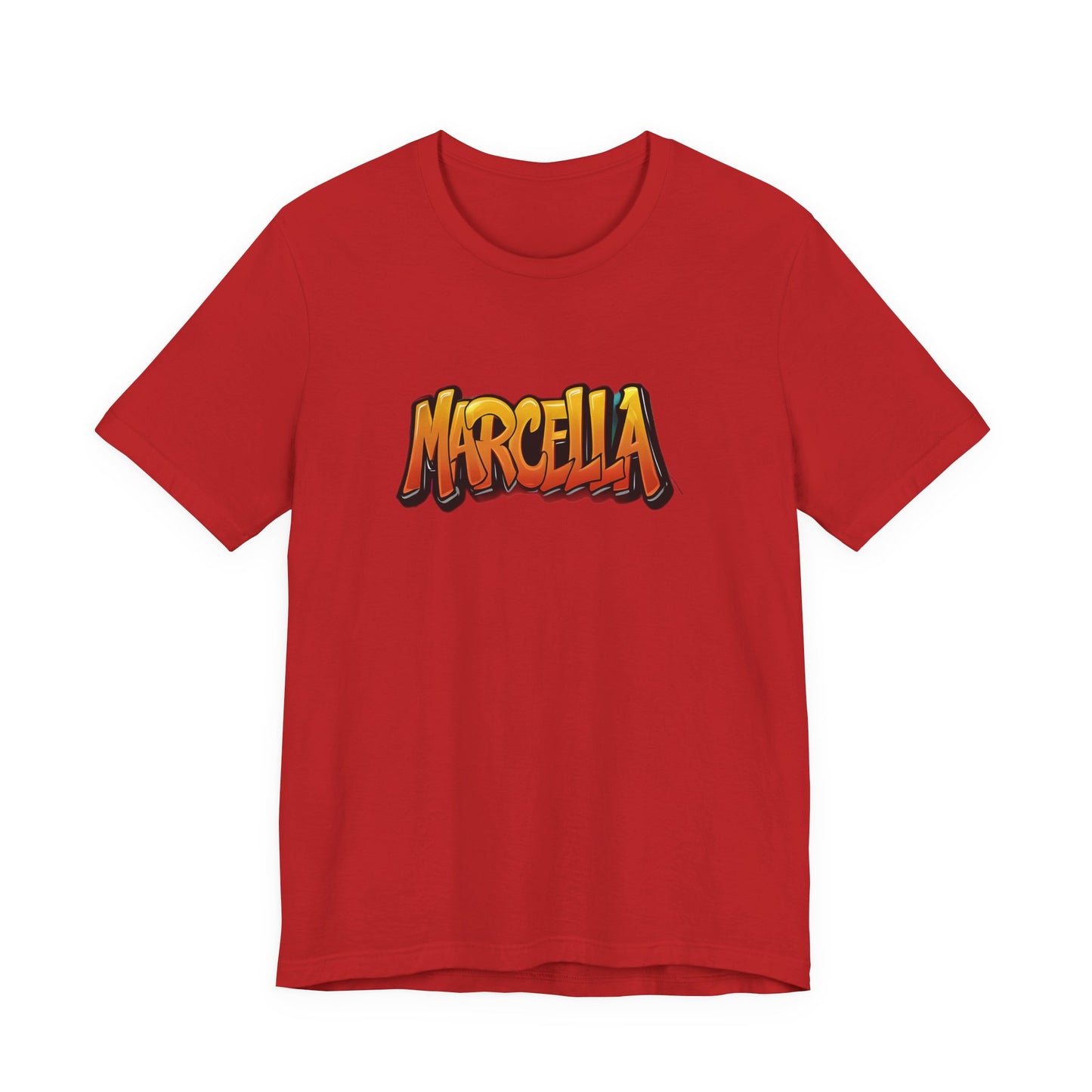 Marcella Graphic Tee, Unisex Short Sleeve Shirt for Casual Wear, Gift for Friends, Summer Outfit, Unique Name Shirt