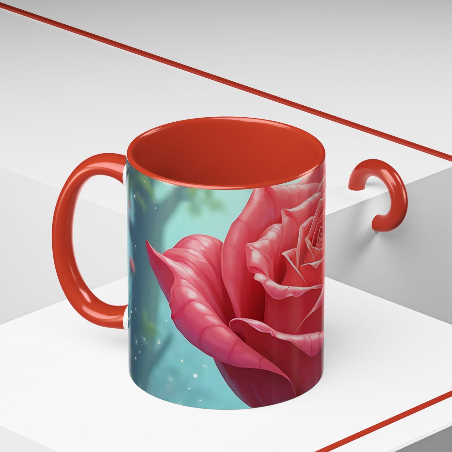 Elegant Rose Coffee Mug for Floral Lovers, Perfect Gift for Mother’s Day, Birthday, Home Decor, Garden Enthusiasts, Art Collectors