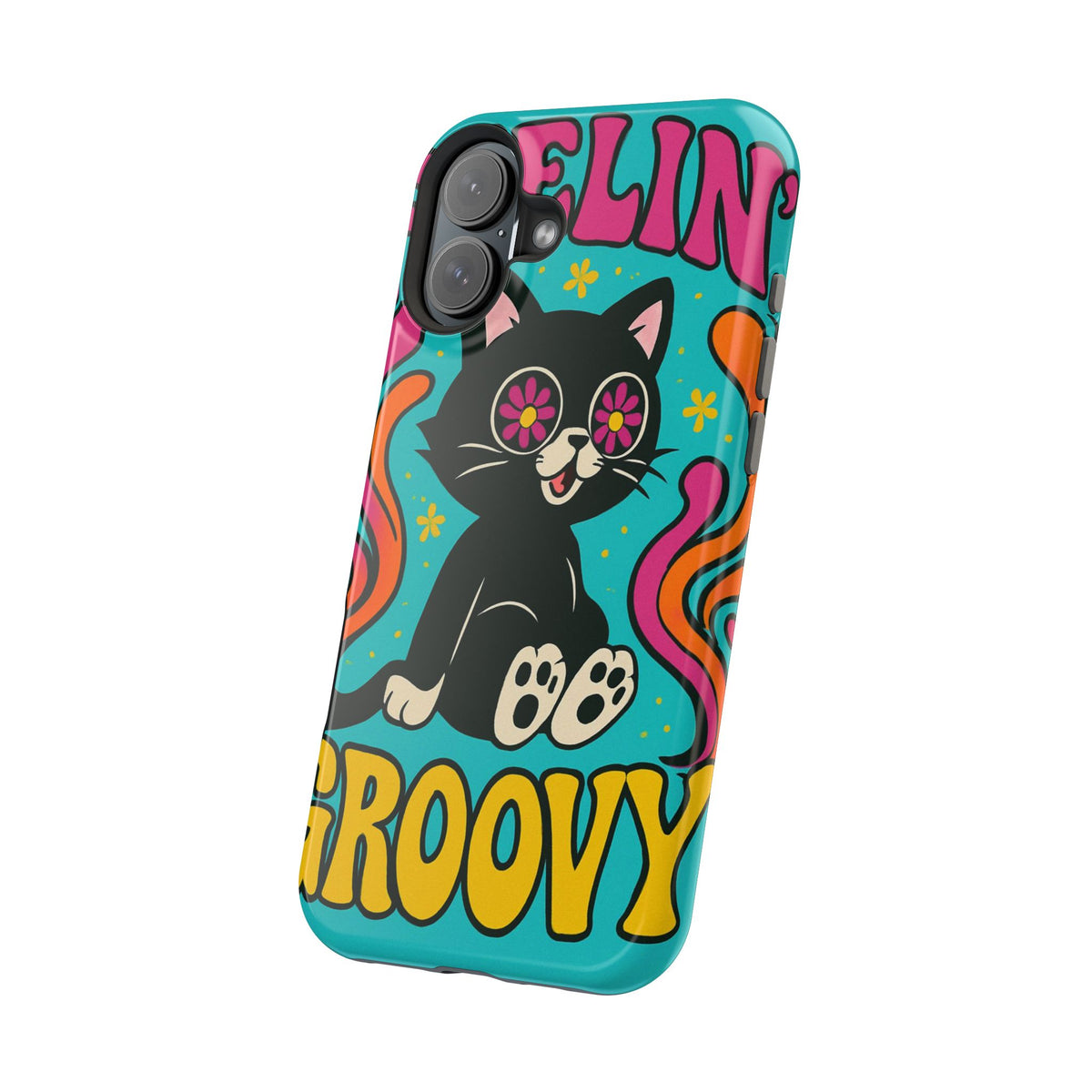 Groovy Cat Magnetic Impact-Resistant Phone Case