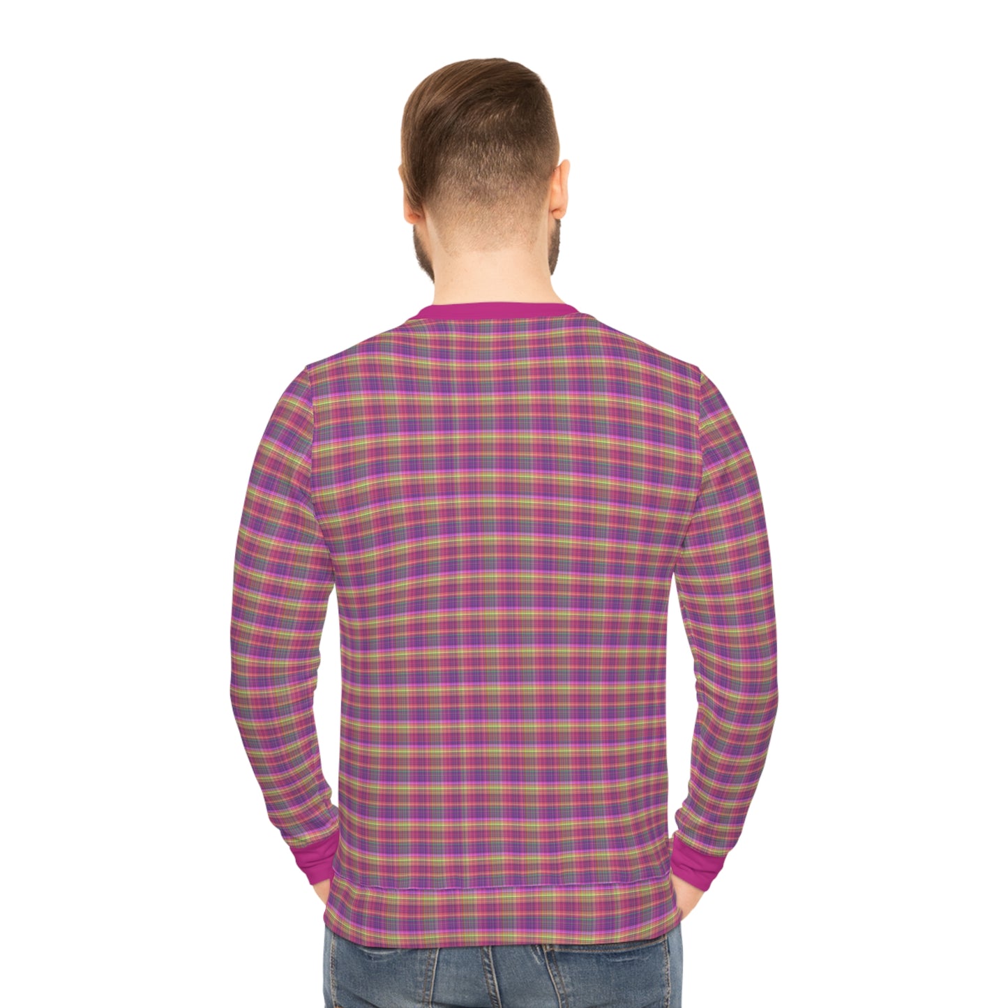 Colorful Checkered Lightweight Sweatshirt, Casual Wear, Cozy Gift, Everyday Style, Spring Fashion, Unique Print