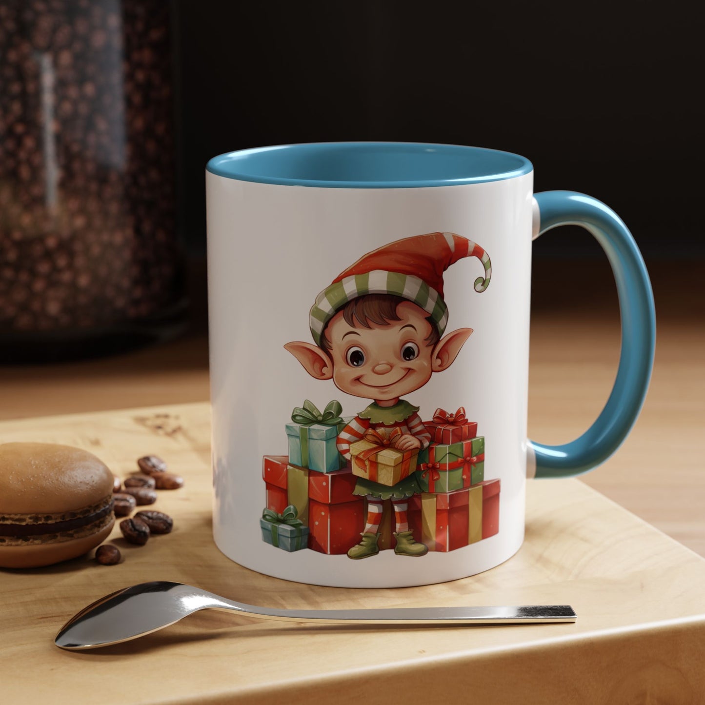 Holiday Elf Coffee Mug - Festive Gift Mug, Christmas Decor, Cute Elf Mug, Coffee Lover Gift, Winter Holiday Drinkware