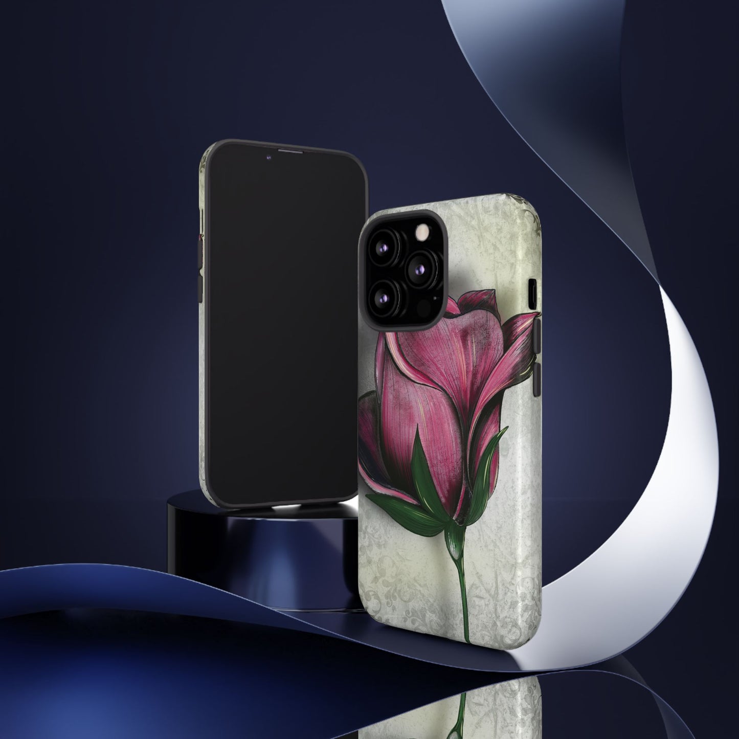 Rose Phone Case – Tough Cases, Floral Phone Cover, Gift for Her, Minimalist Design, Nature Lover's Accessory, Birthday Gift Idea