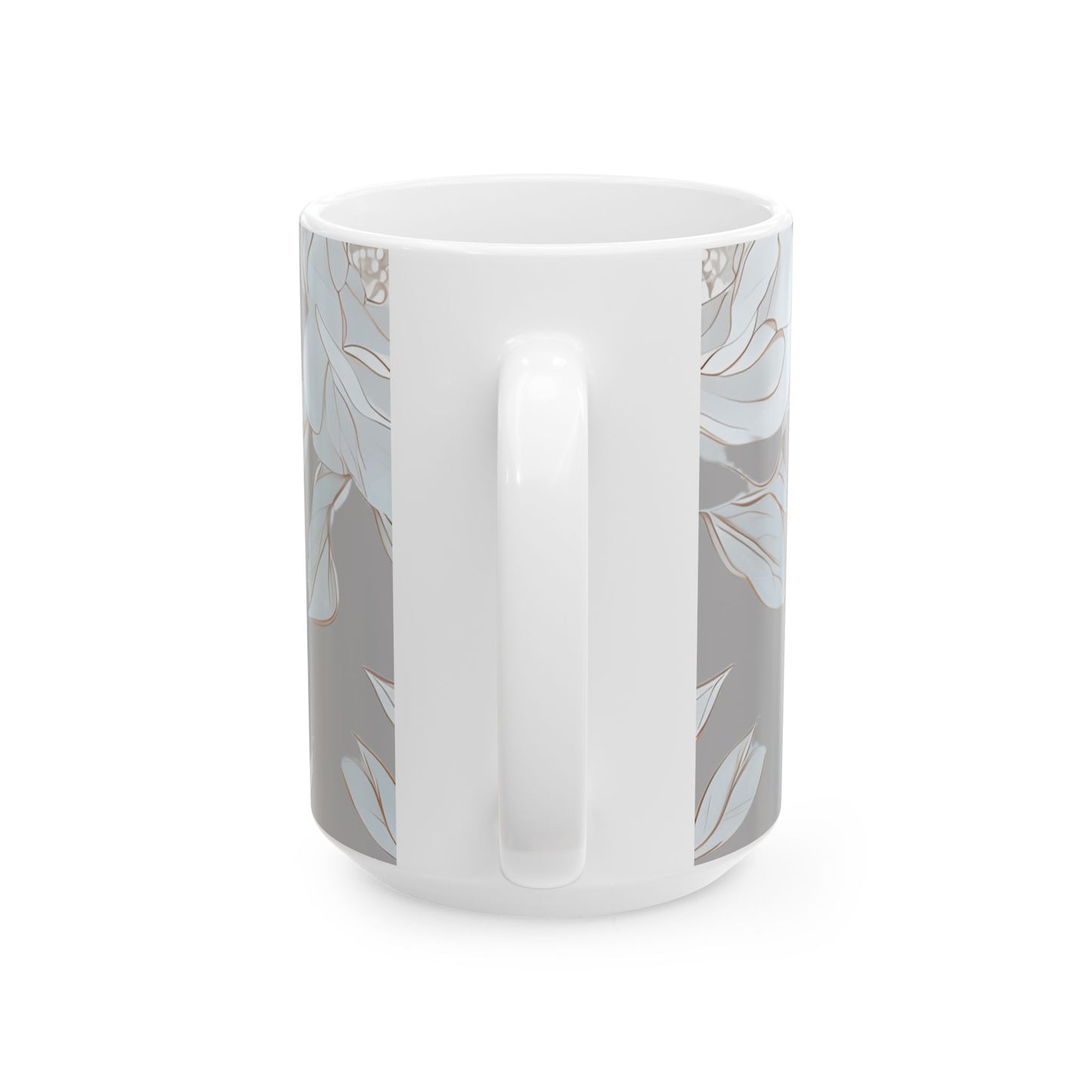 Floral Ceramic Mug - Elegant Coffee Cup, Tea Lover Gift, Home Decor, Mother's Day Mug, Boho Style Drinking Vessel