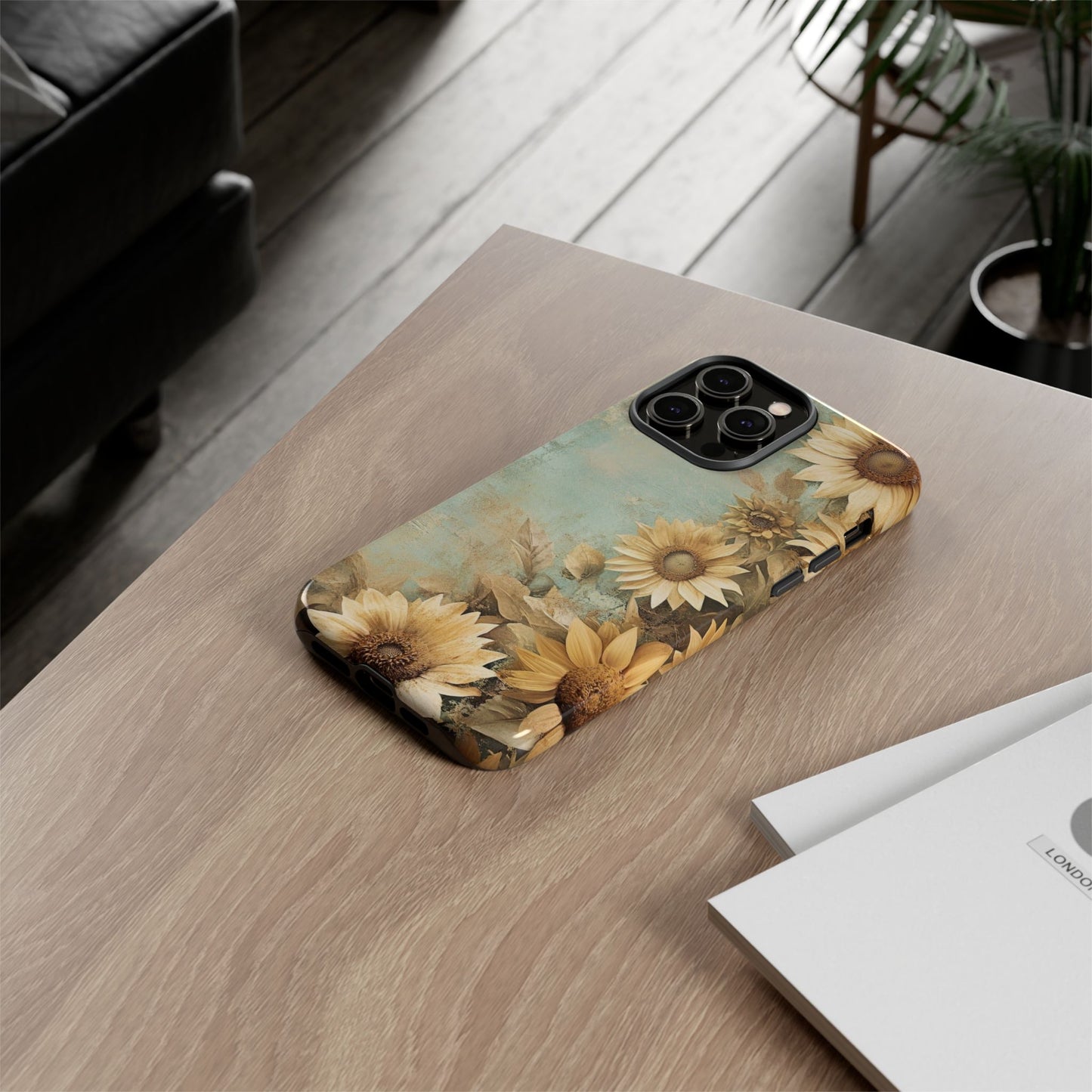 Sunflower Phone Case, Tough Shell Floral Cover, Nature Inspired Gift, Durable Protective Case, Perfect for Spring and Summer