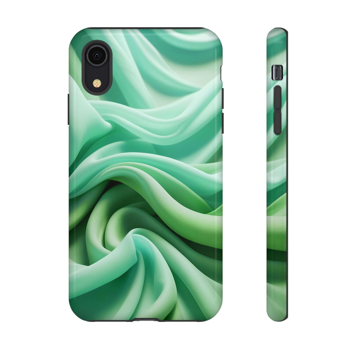 Stylish Phone Case, Tough Case, Green Abstract Design, Cell Phone Cover, Unique Gift, Trendy Accessory