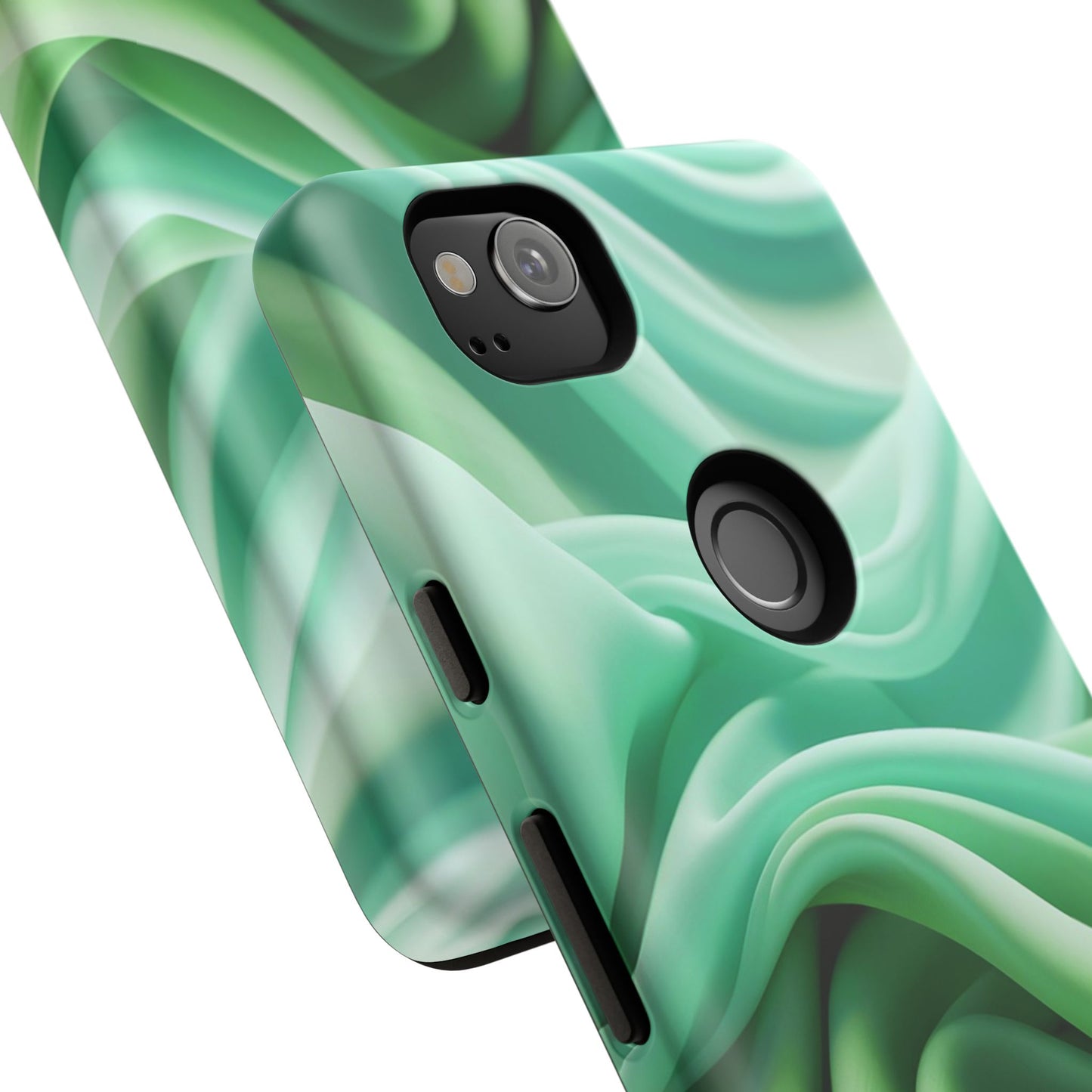 Stylish Phone Case, Tough Case, Green Abstract Design, Cell Phone Cover, Unique Gift, Trendy Accessory
