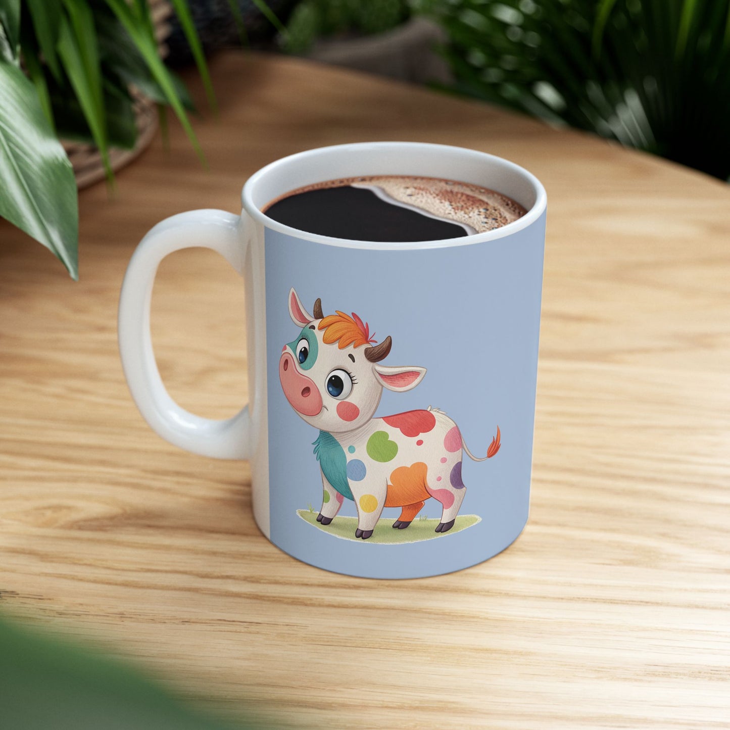 Cute Cow Ceramic Mug - Fun Farmhouse Drinkware, Animal Lovers Gift, Kitchen Decor, Birthday Present, Coffee Tea Cup