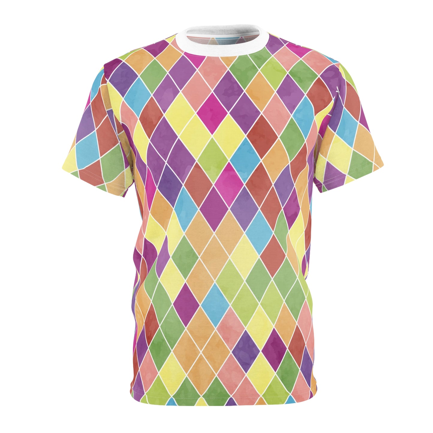 Colorful Geometric Pattern Unisex Tee, Vibrant Casual Wear, Art Tee, Festival Shirt, Summer Outfit, Gift for Him/Her