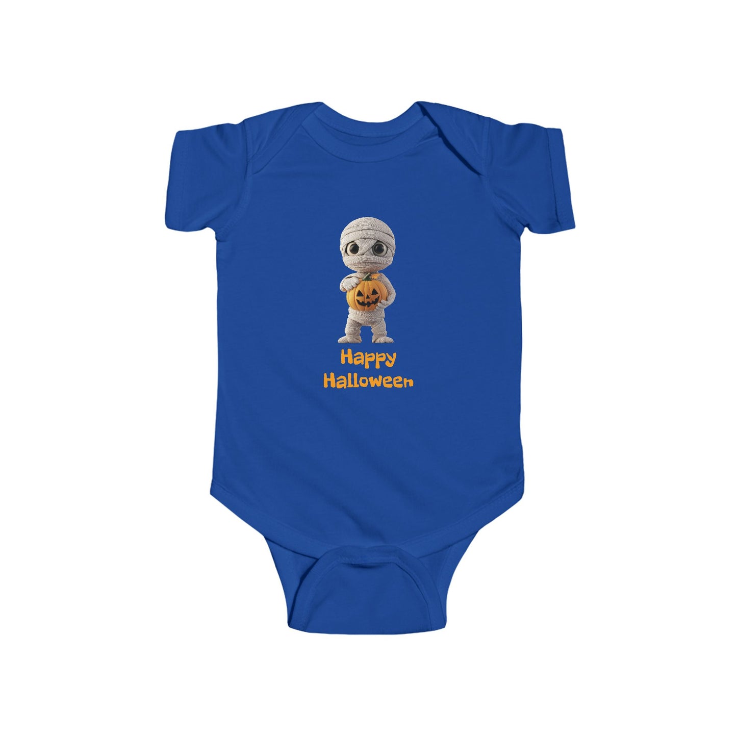 Halloween Infant Bodysuit, Cute Halloween Baby Outfit, Baby Onesie Costume, Mummy Pumpkin Bodysuit, Festive Baby Apparel