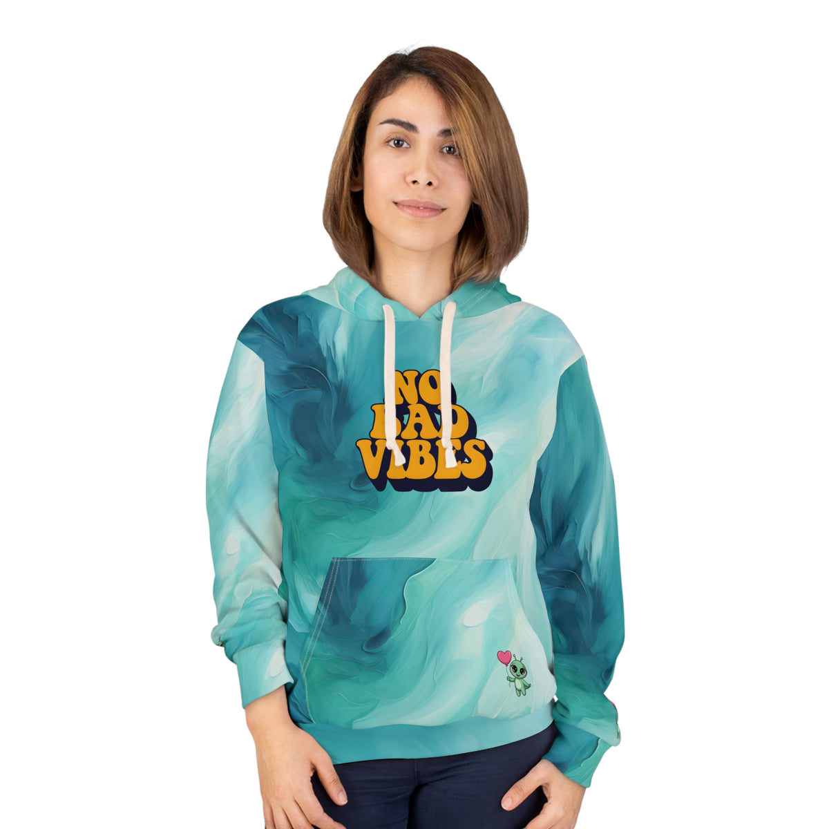 Chill Vibes Unisex Pullover Hoodie, No Bad Vibes Hoodie, Cozy Gift for Him/Her, Trendy Streetwear, Pastel Aesthetic Sweatshirt