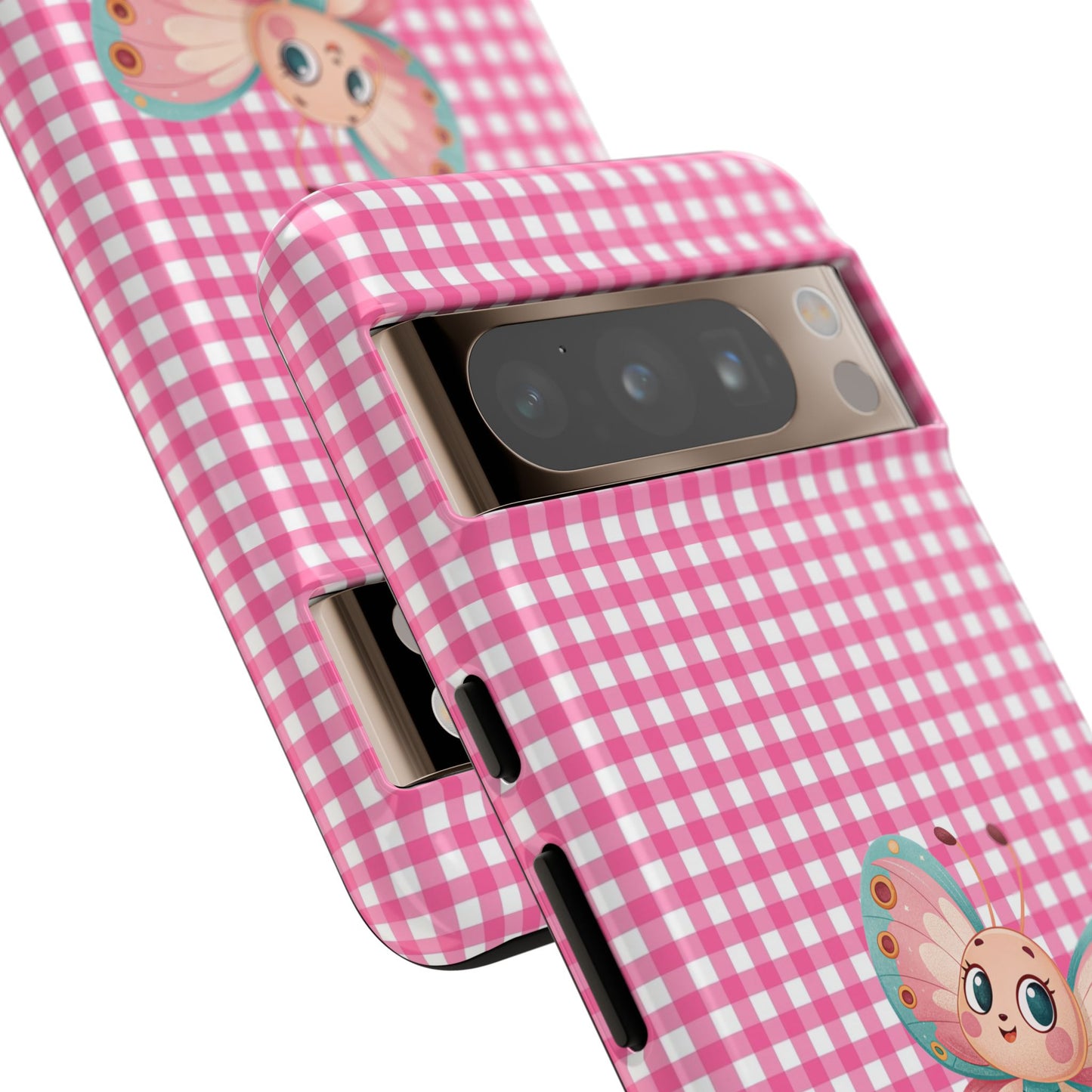 Cute Butterfly Phone Case, Tough Cases, Floral Phone Accessory, Gift for Her, Spring Fashion, Kids' Birthday Present, Pastel Aesthetic