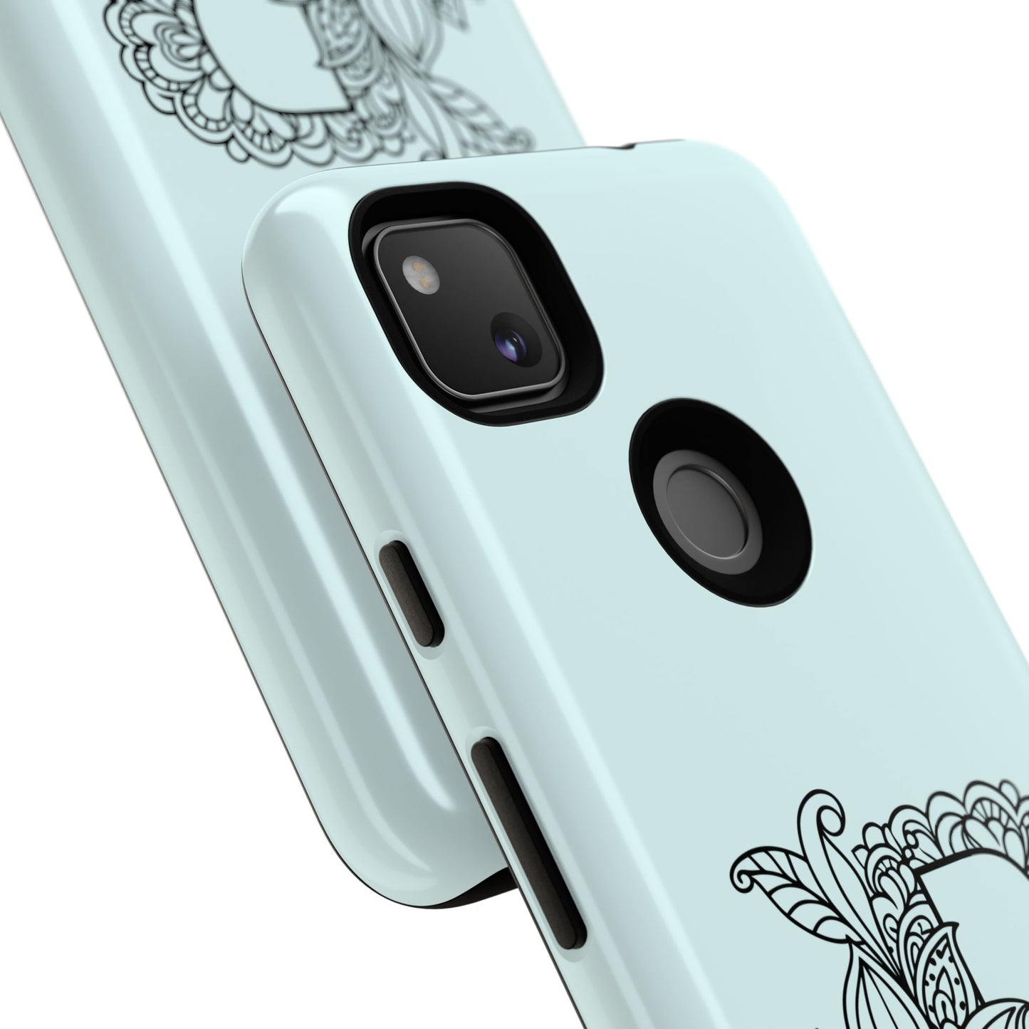 Personalized Tough Phone Case- Letter B, Floral Monogram Cell Phone Cover, Custom Protective Case, Unique Gift, Birthday, Graduation