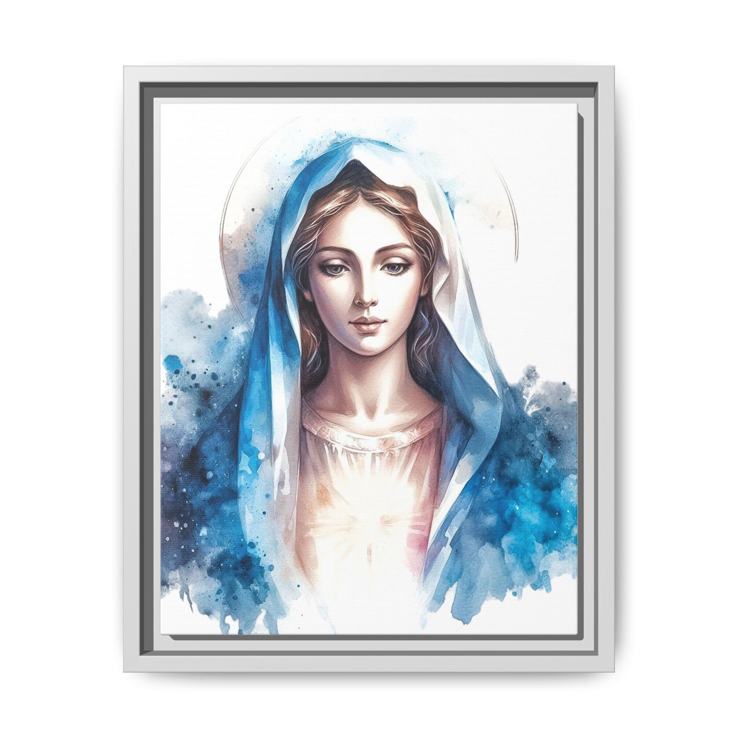 Framed Canvas Art Print, Spiritual Decor, Religious Artwork, Wall Decor, Gift for Faith, Elegant Home Decoration