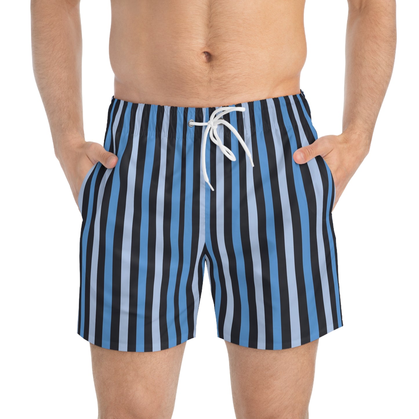 Striped Swim Trunks - Summer Beachwear, Pool Parties, Vacation Shorts, Mens Swimwear, Fun Pool Look