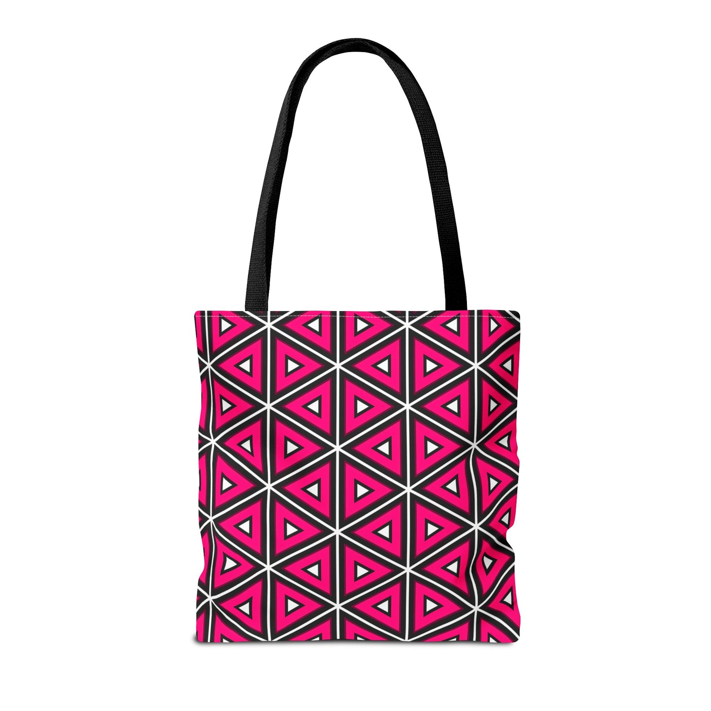 Vibrant Geometric Tote Bag, Trendy Shopping Tote, Cute Carry-All