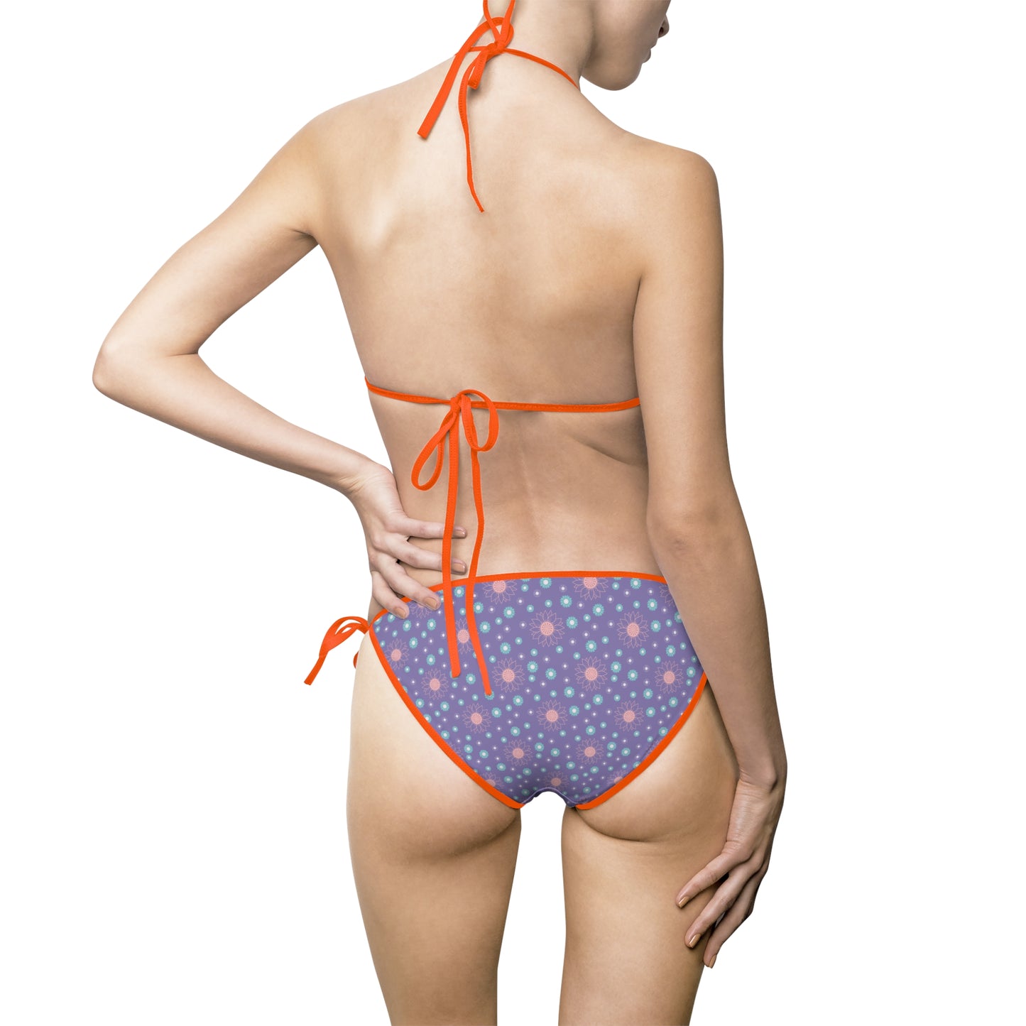 Floral Print Women's Bikini Swimsuit, Summer Swimwear