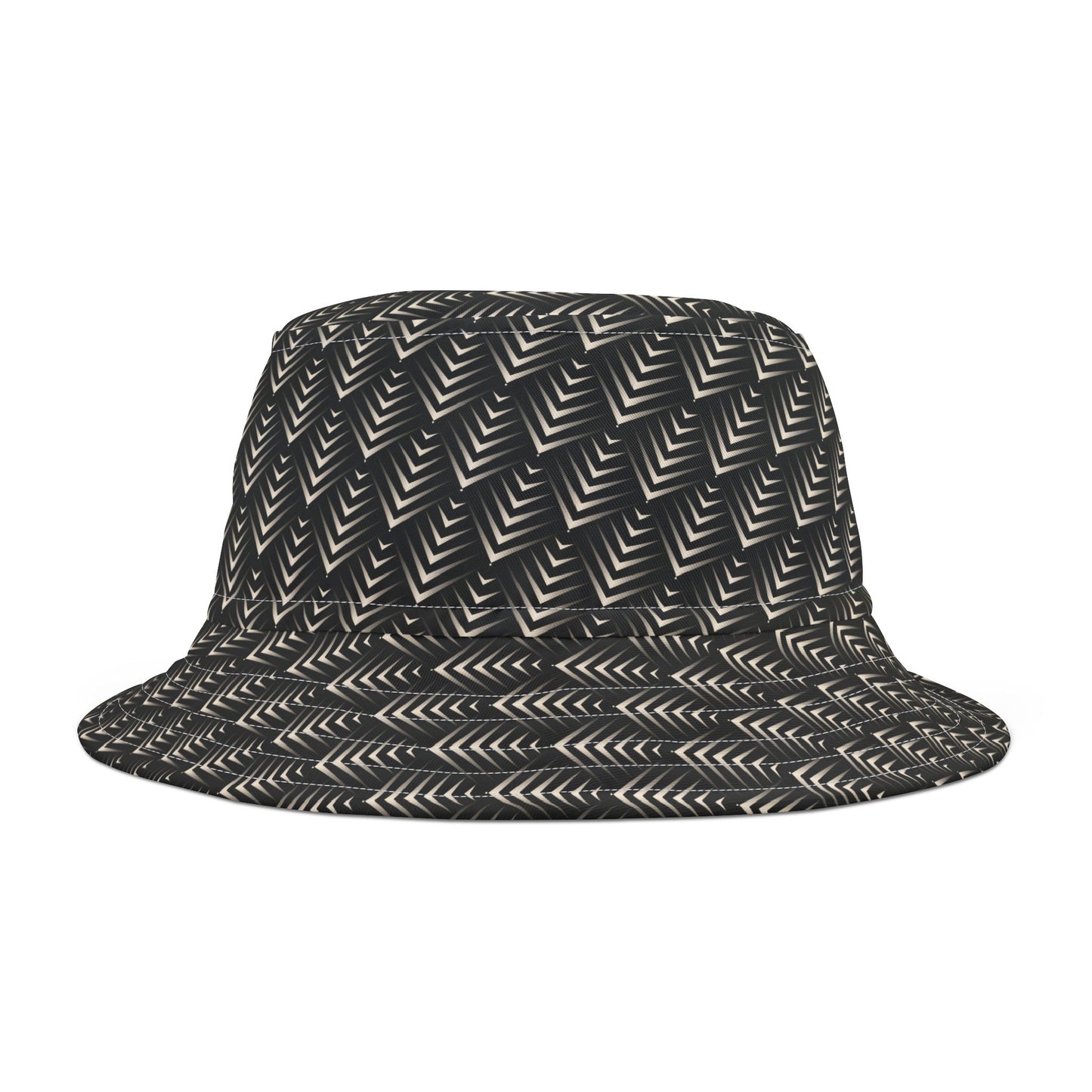 Chic Geometric Bucket Hat, Fashion Accessory, Summer Headwear, Unisex Style, Festival Gear, Gift Idea