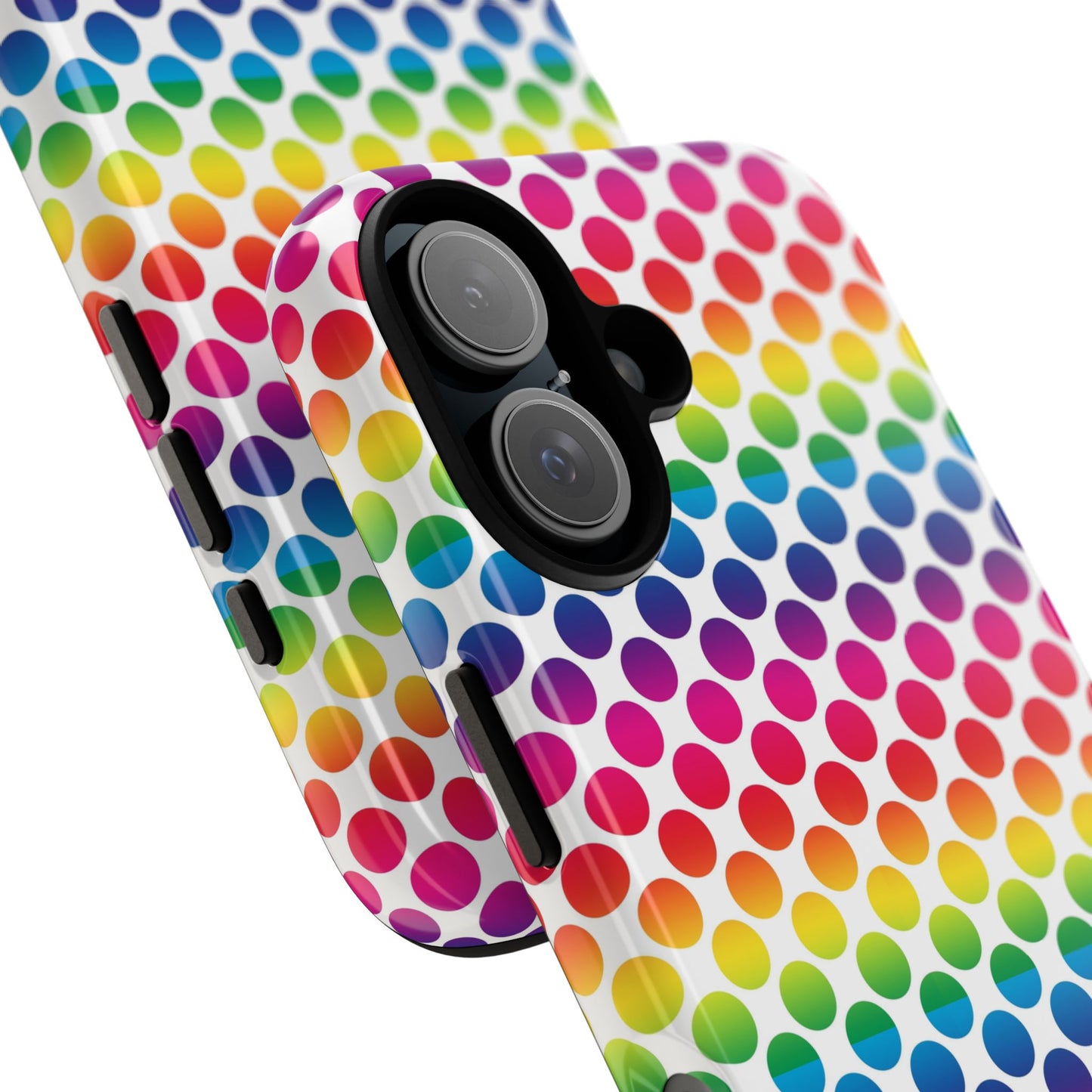 Rainbow Dot Phone Case, Colorful Phone Cover, Fun Phone Accessory, Gift for Friends, Trendy Mobile Case