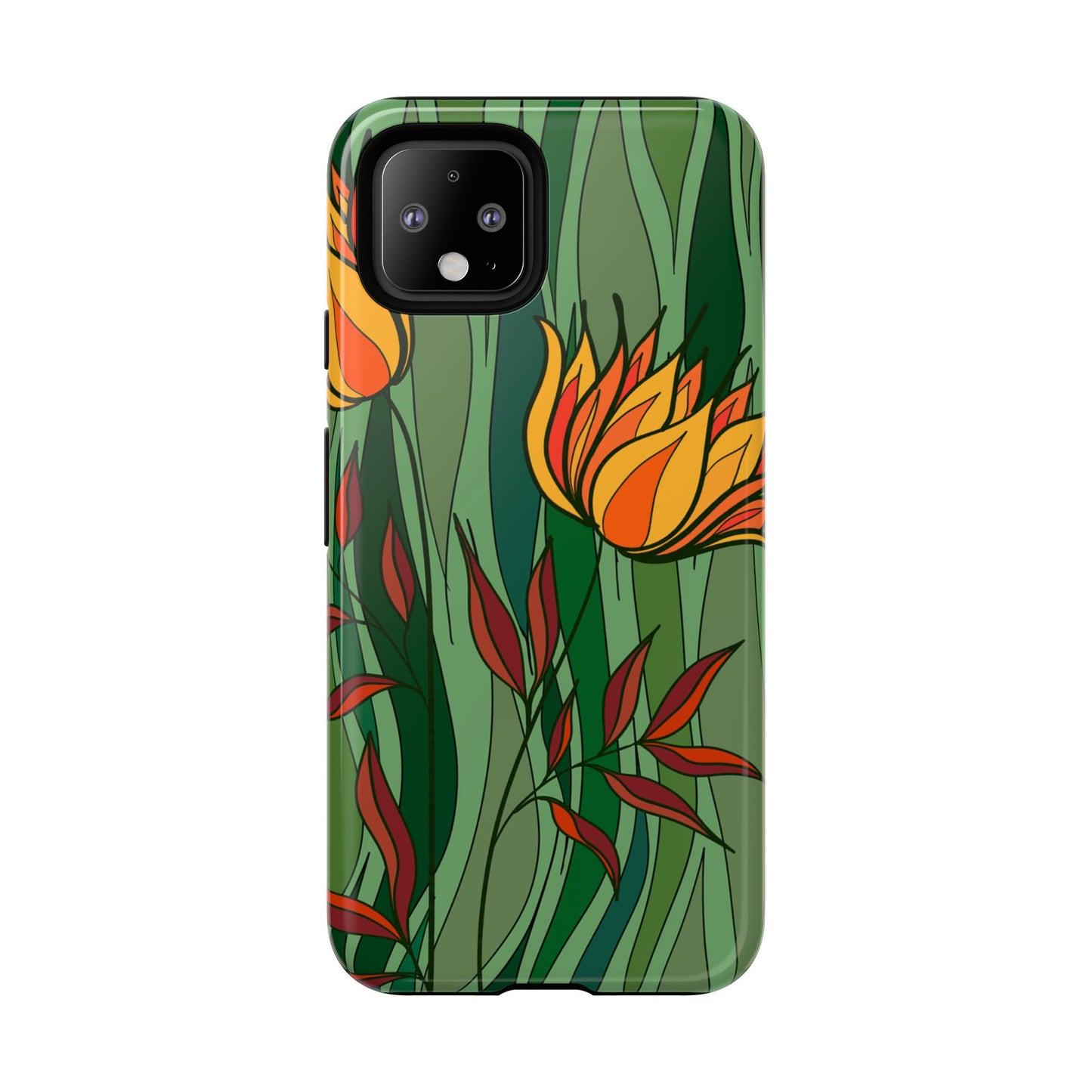 Vibrant Floral Phone Case, Nature-Inspired Tough Case, Eco-Friendly Cover, Unique Gift for Nature Lovers, Spring Decor